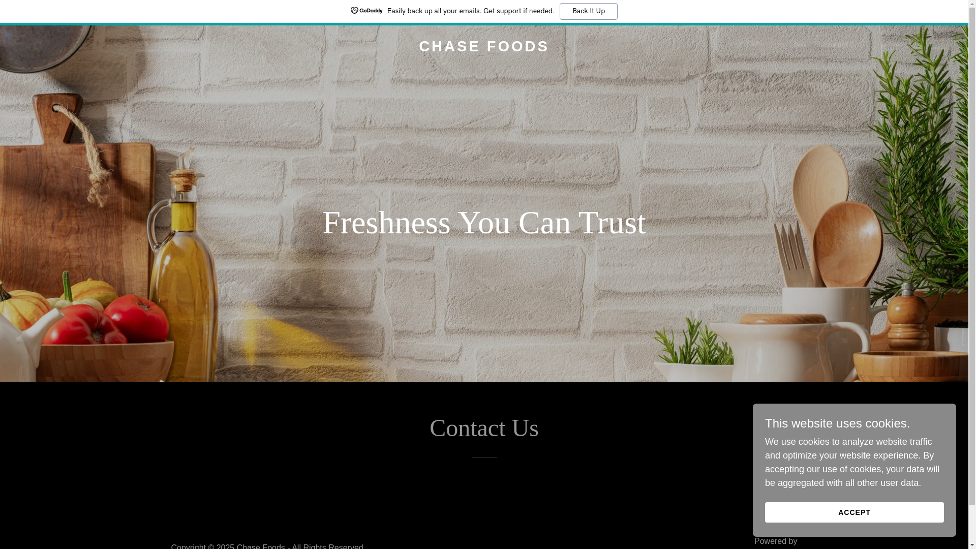 website screenshot of https://chasefoods.in/
