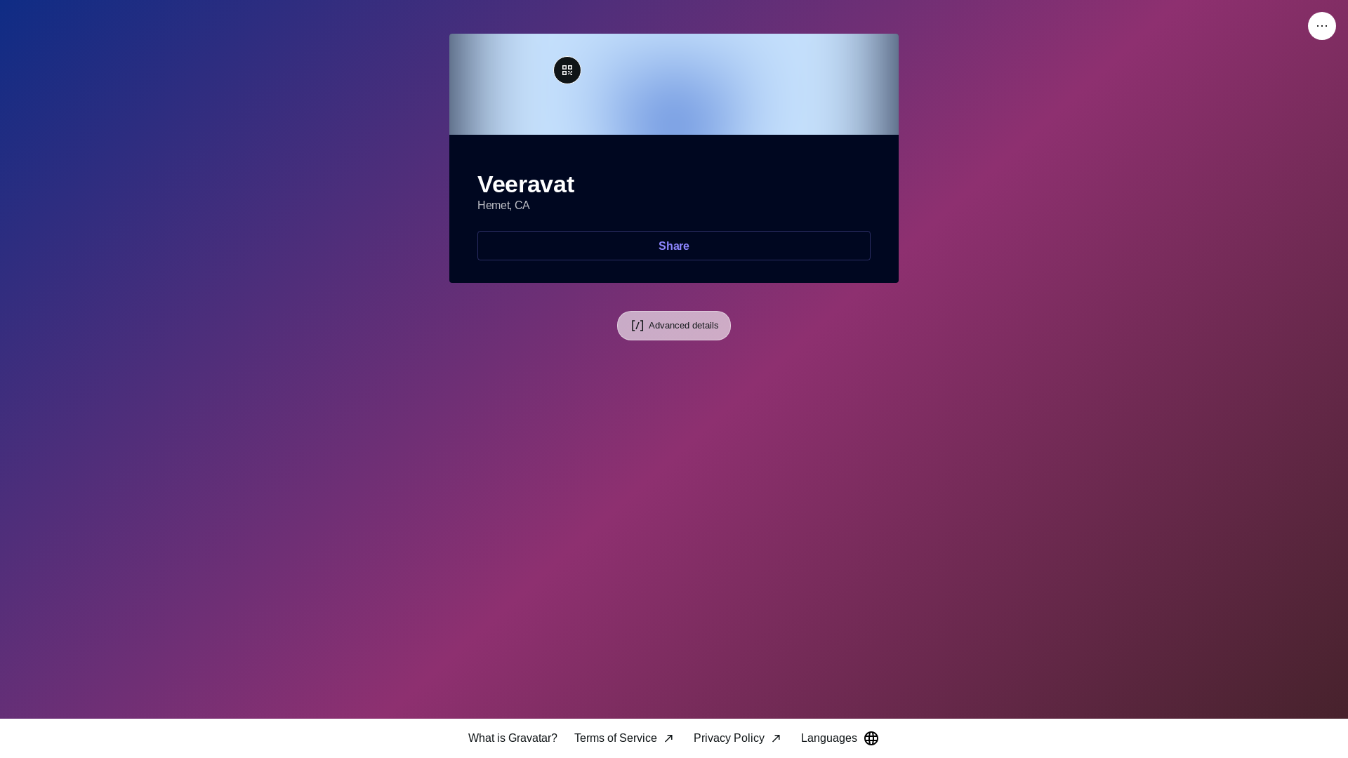 website screenshot of https://veetae.link/