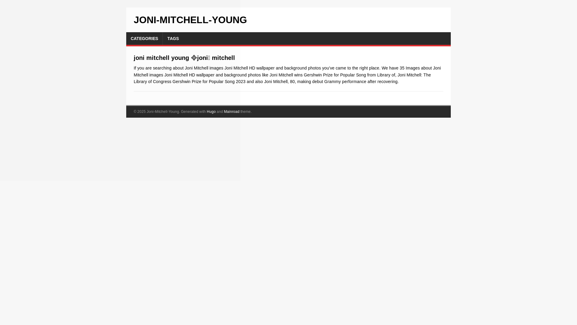 website screenshot of https://joni-mitchell-young.pages.dev/