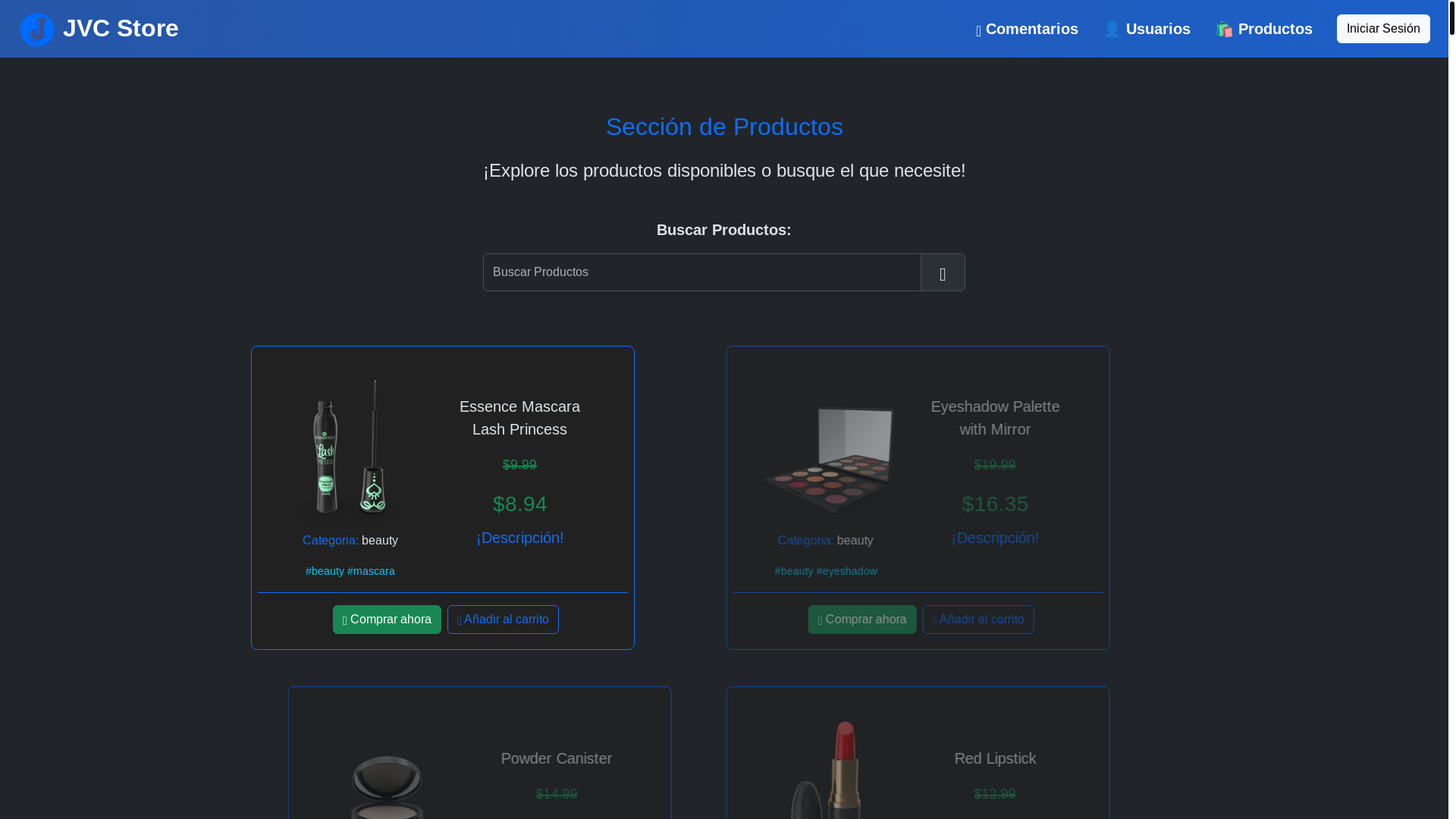 website screenshot of https://team-jvc-ecommerce.pages.dev/