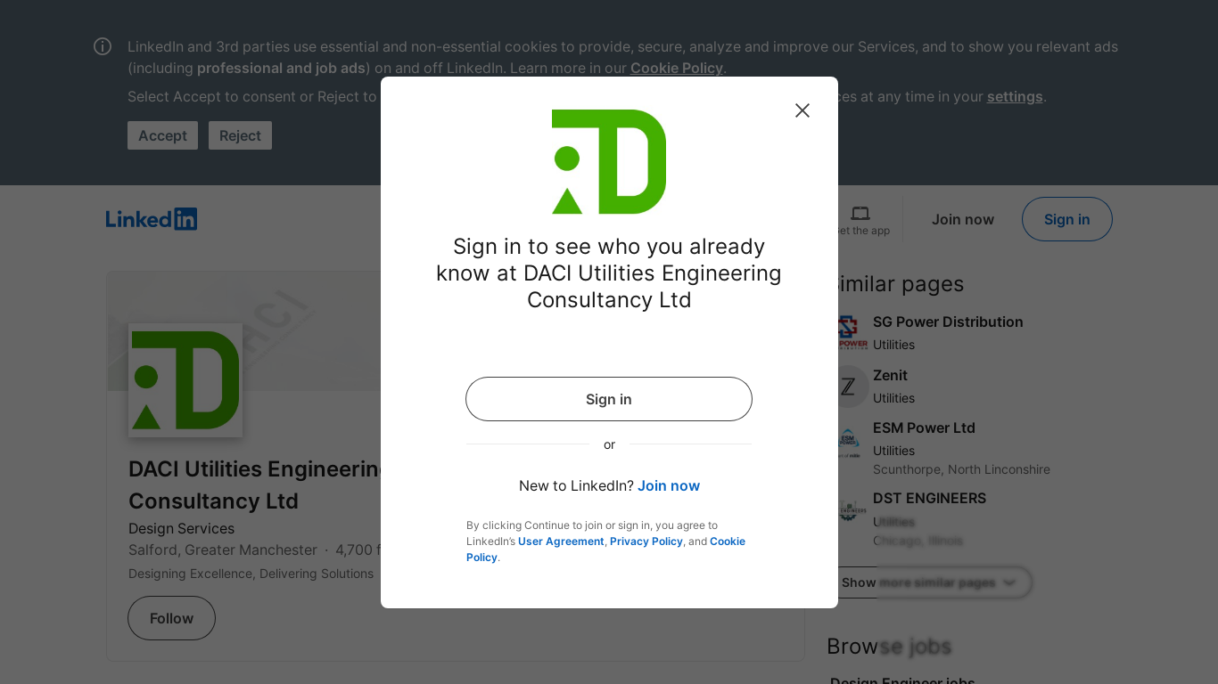 website screenshot of https://gbr01.safelinks.protection.outlook.com/?url=https%3A%2F%2Fuk.linkedin.com%2Fcompany%2Fdaci-uk&data=05%7C02%7Cs.longmore%40daci.co.uk%7Cc1b5c1cc9ea04924374d08dd78d97337%7C891534fc27df4c71a9df711687217843%7C0%7C0%7C638799597536254028%7CUnknown%7CTWFpbGZsb3d8eyJFbXB0eU1hcGkiOnRydWUsIlYiOiIwLjAuMDAwMCIsIlAiOiJXaW4zMiIsIkFOIjoiTWFpbCIsIldUIjoyfQ%3D%3D%7C0%7C%7C%7C&sdata=K%2FW5SBrwFJ4dCEfUXJcS6X4sBBNZ6ODSg9bt1Y597k0%3D&reserved=0