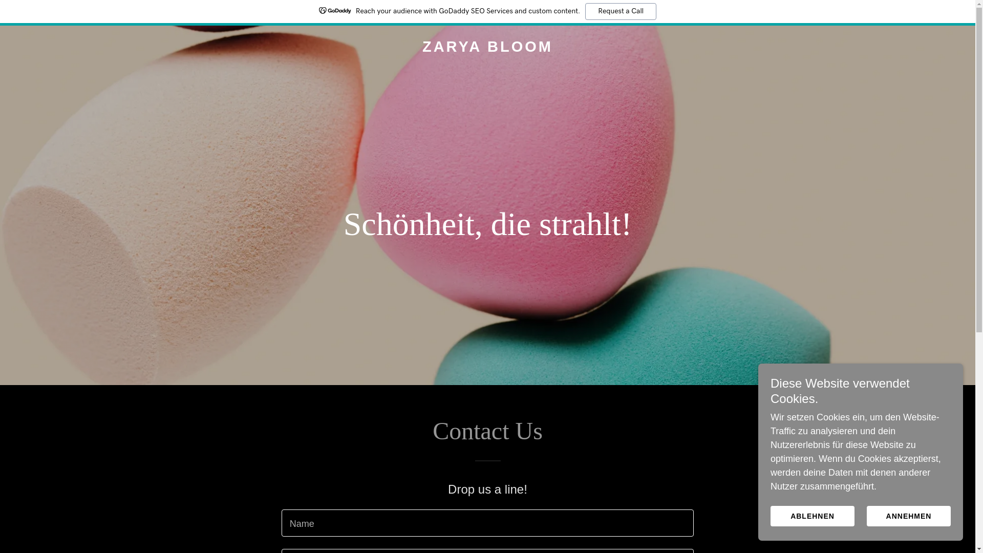 website screenshot of https://zaryabloom.de/