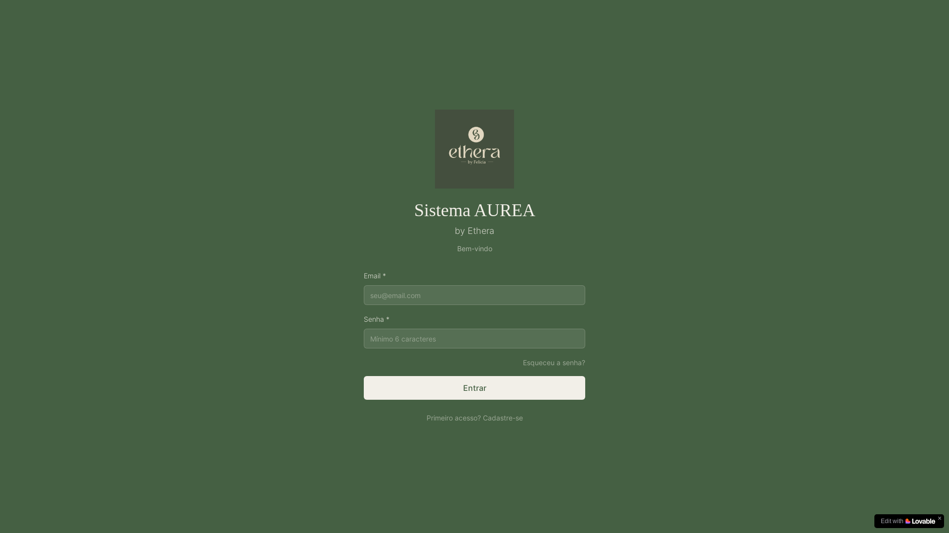 website screenshot of https://sistemaaurea.com.br/