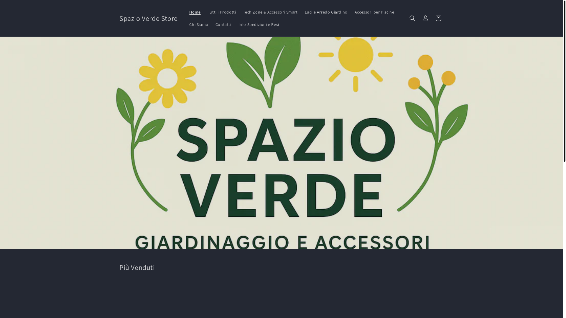 website screenshot of https://spazioverdestore.com/