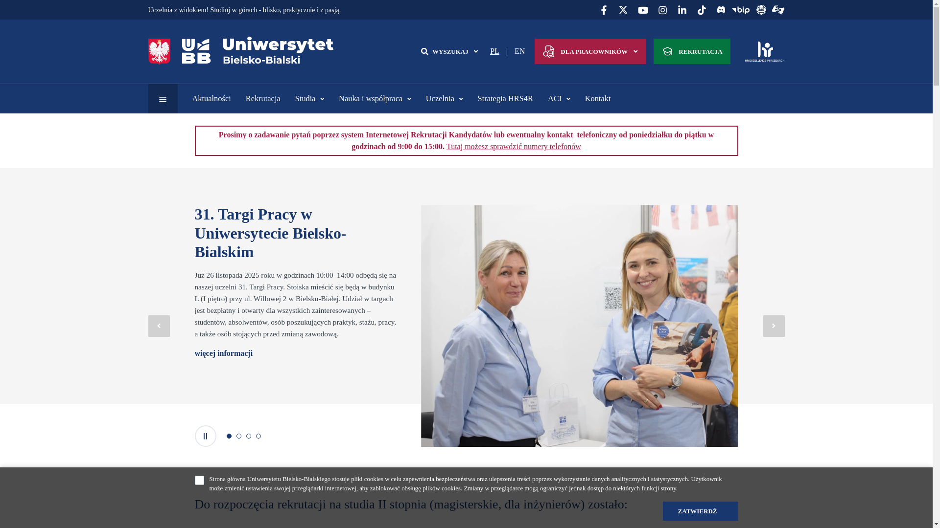 website screenshot of https://ubb.edu.pl/