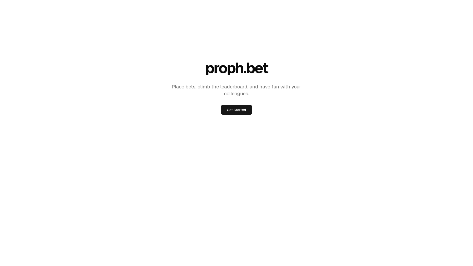 website screenshot of https://proph.bet/
