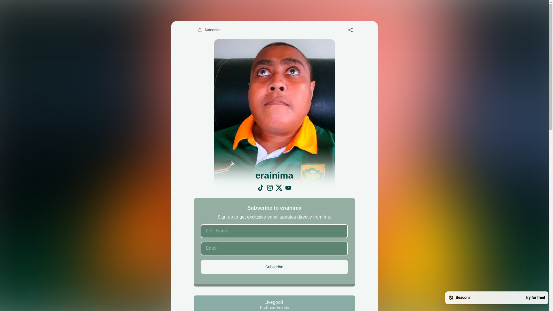 website screenshot of https://erainima.store/