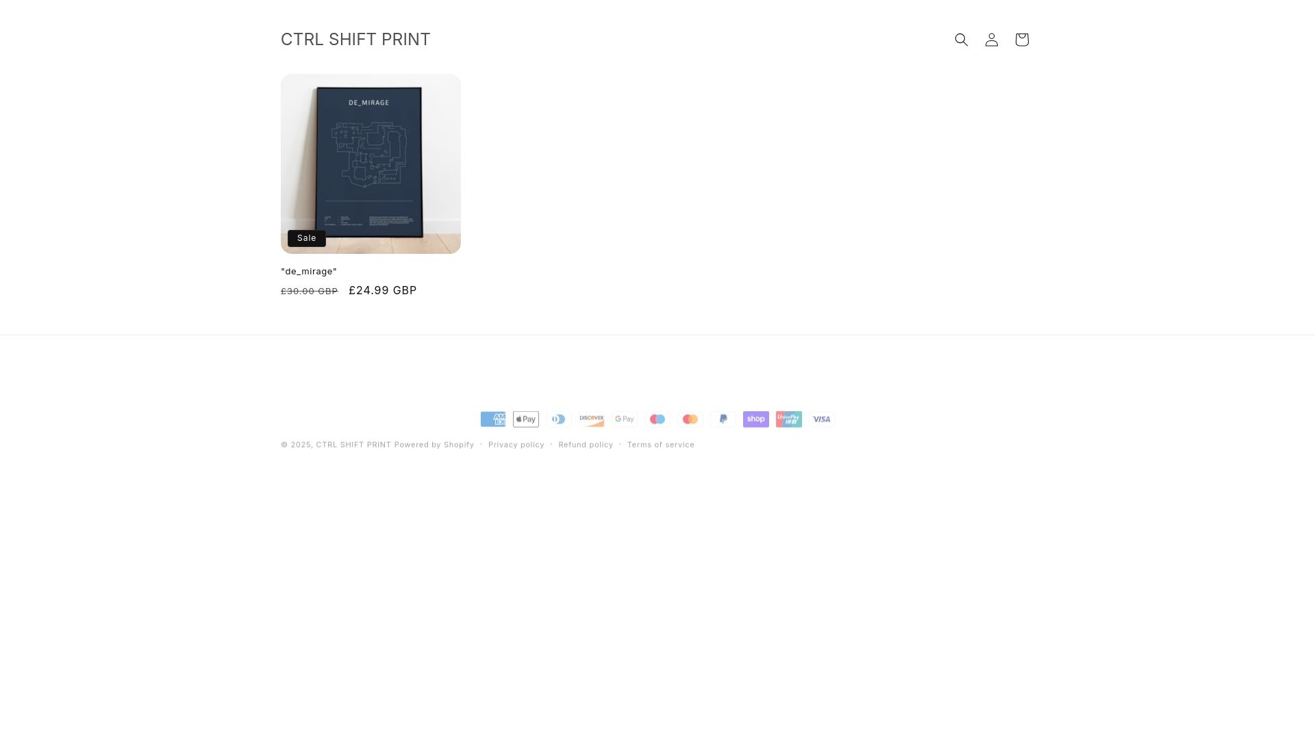 website screenshot of https://ctrlshiftprint.com/