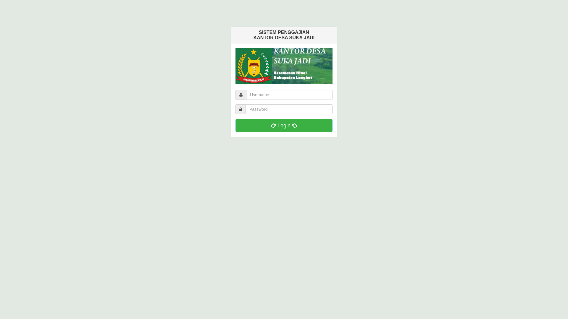website screenshot of https://sistem-penggajian.web.id/