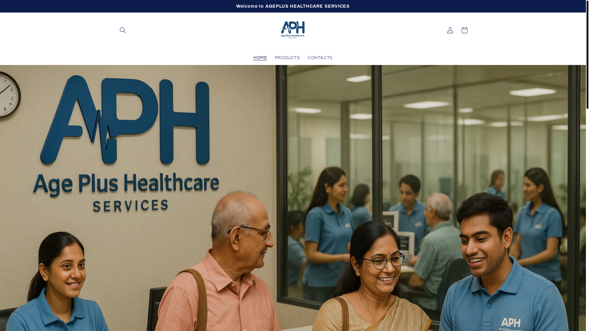 website screenshot of https://ageplushealthcareservices.store/