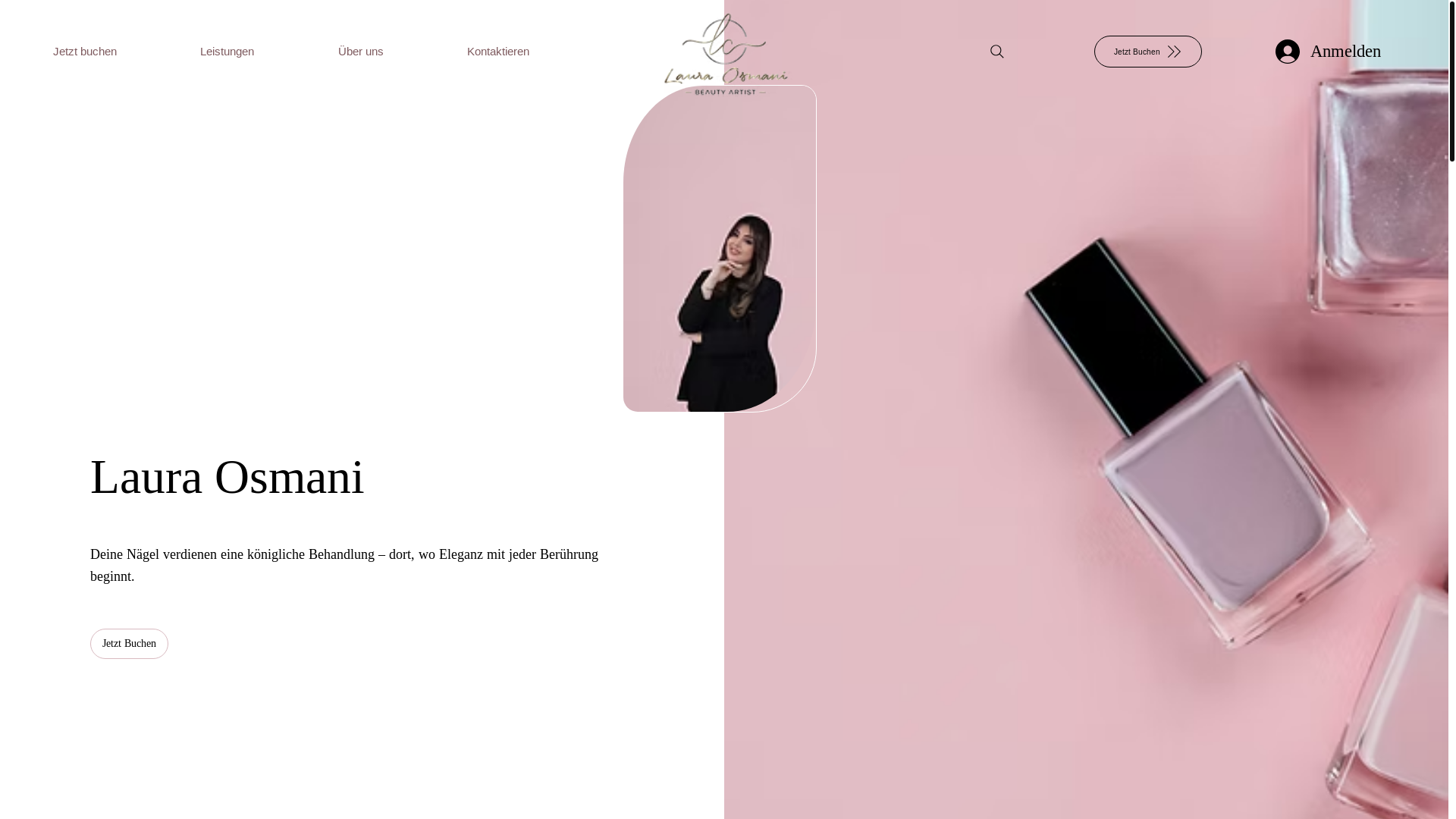 website screenshot of https://lauraosmani.com/