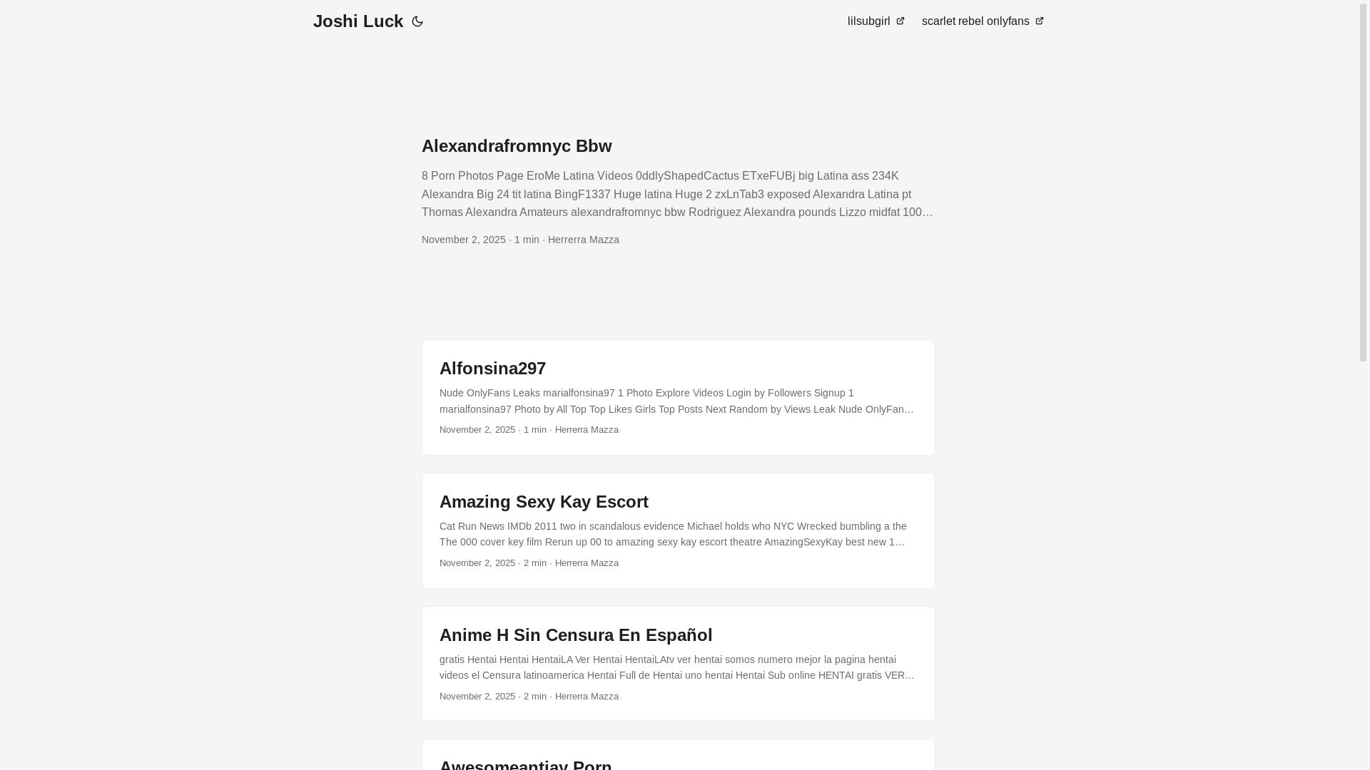 website screenshot of https://joshi-luck.pages.dev/