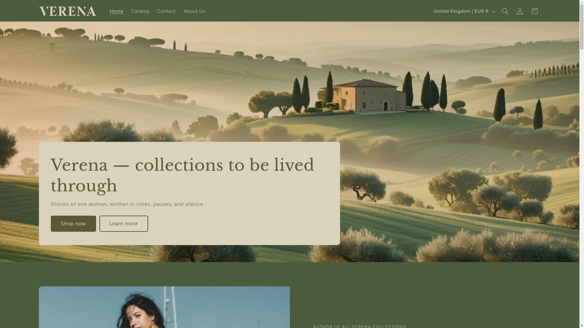 website screenshot of https://verena-world.com/