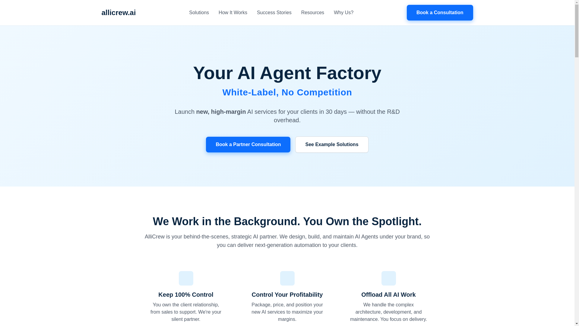 website screenshot of https://aiagentfactory.pages.dev/