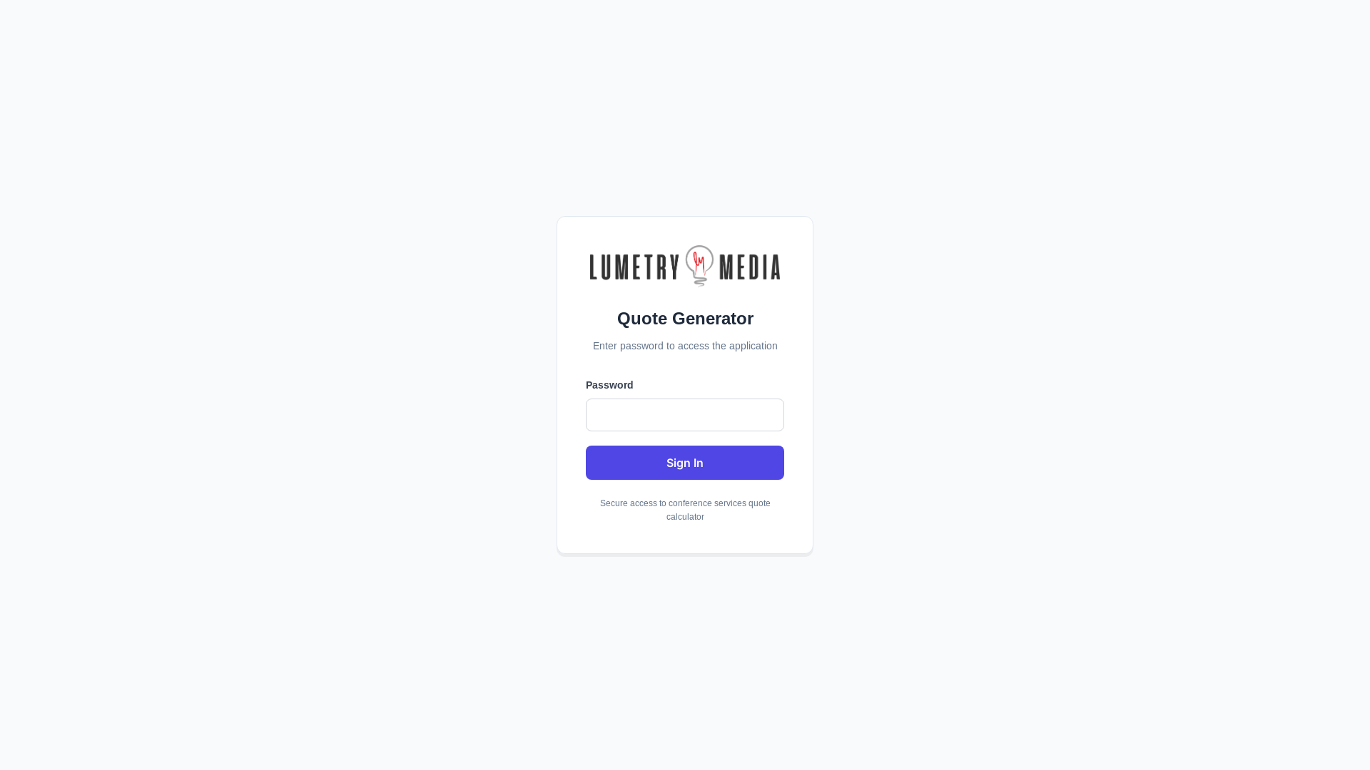 website screenshot of https://lumquote.com/