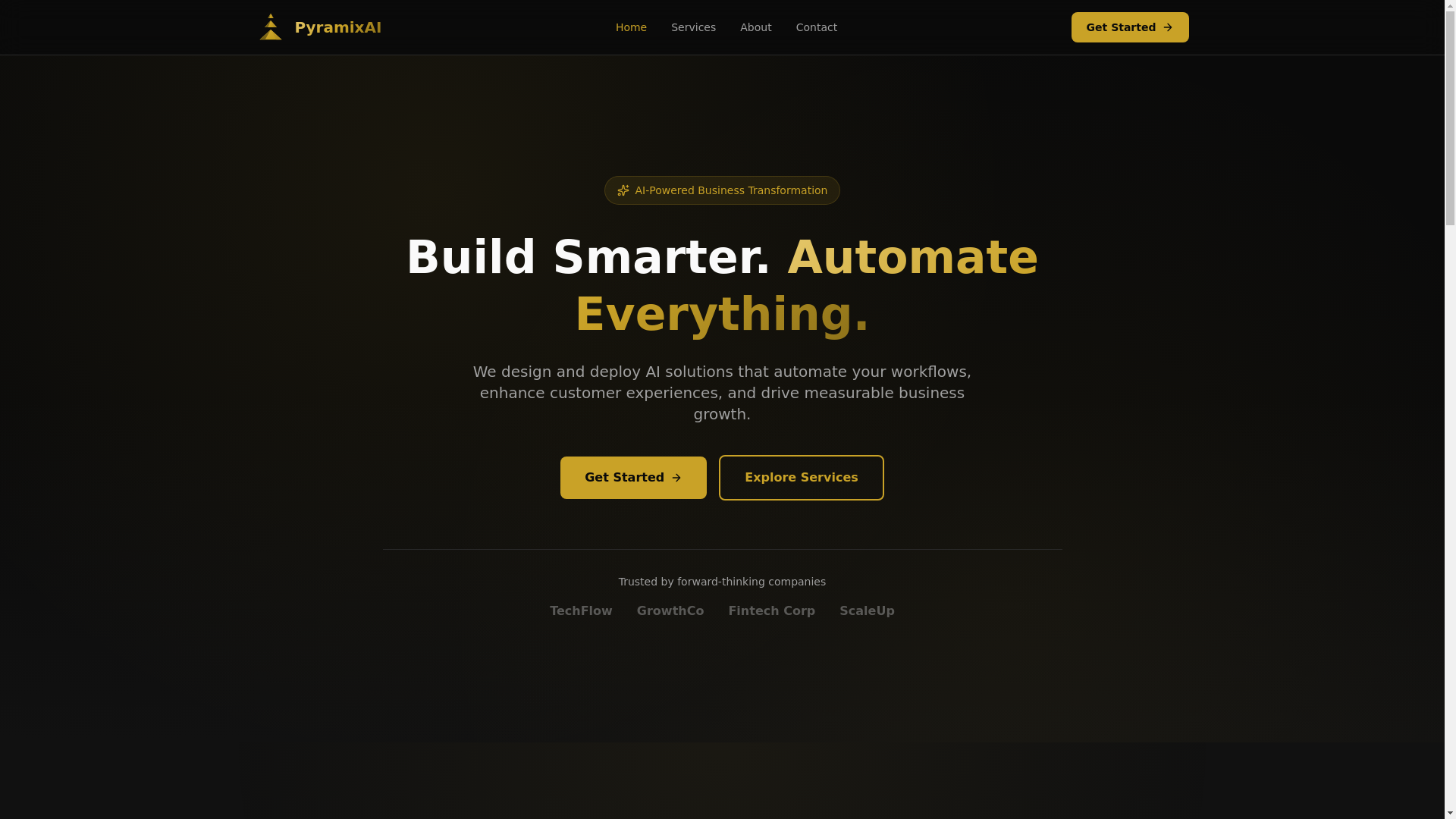 website screenshot of https://pyramixai-website.pages.dev/