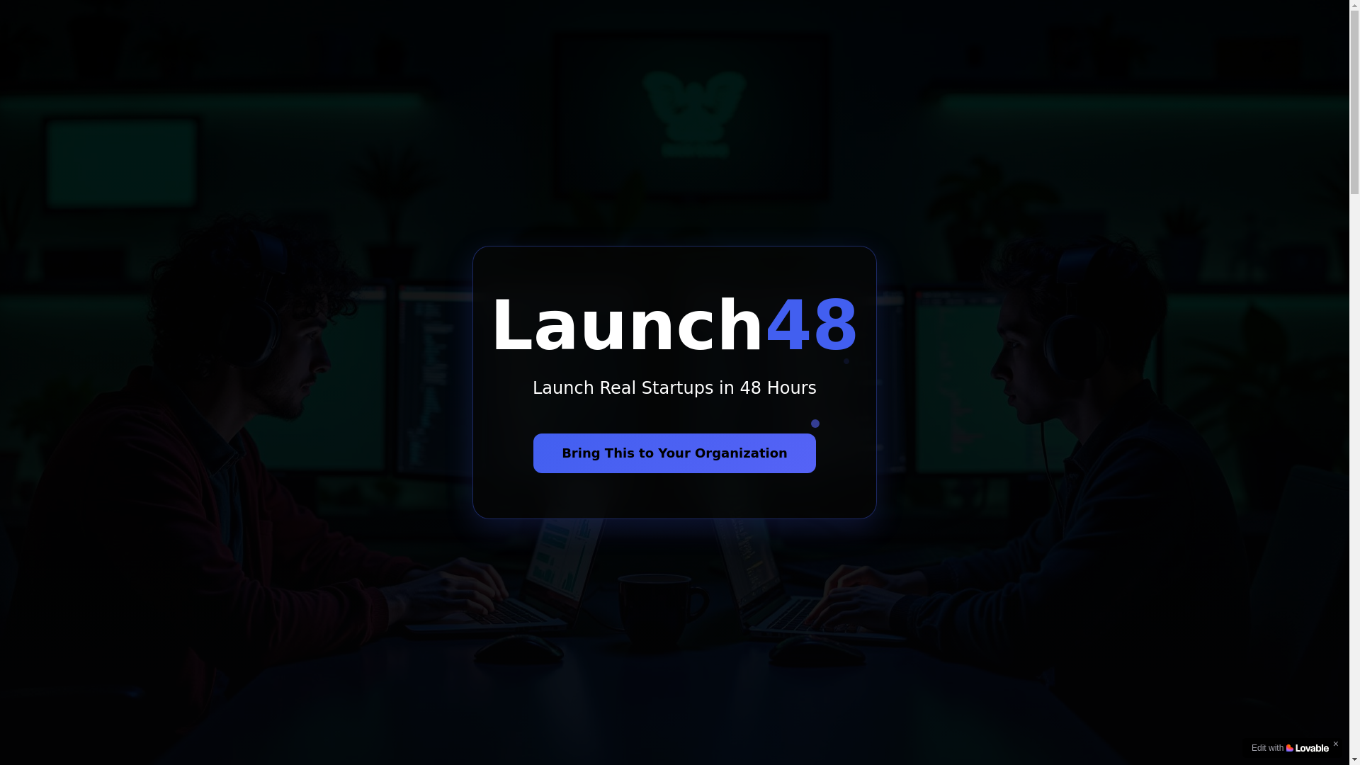 website screenshot of https://launch48.org/