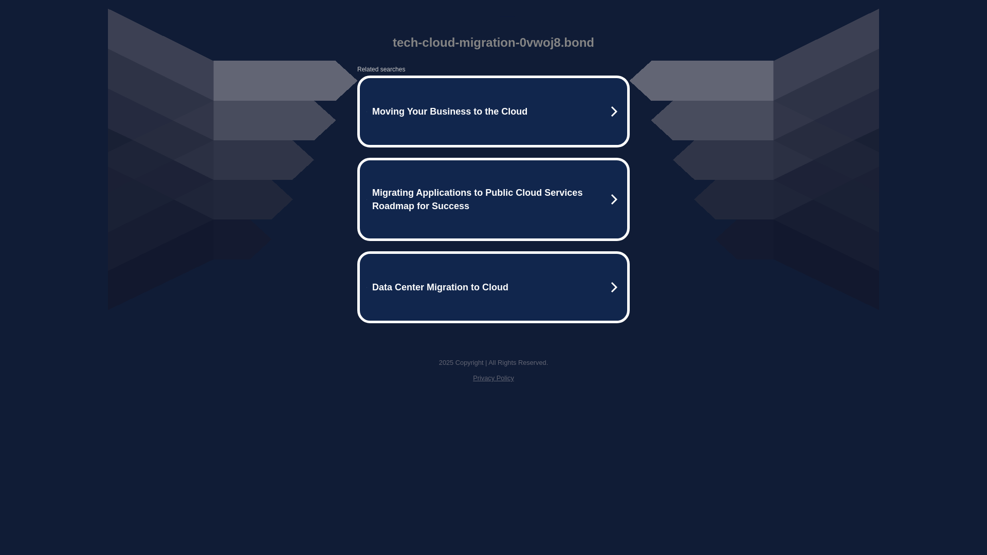 website screenshot of https://tech-cloud-migration-0vwoj8.bond/