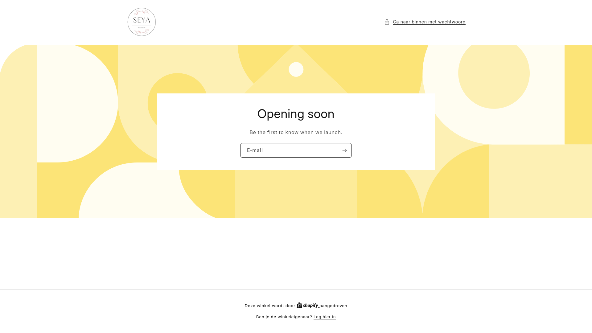 website screenshot of https://seyahandmade.be/