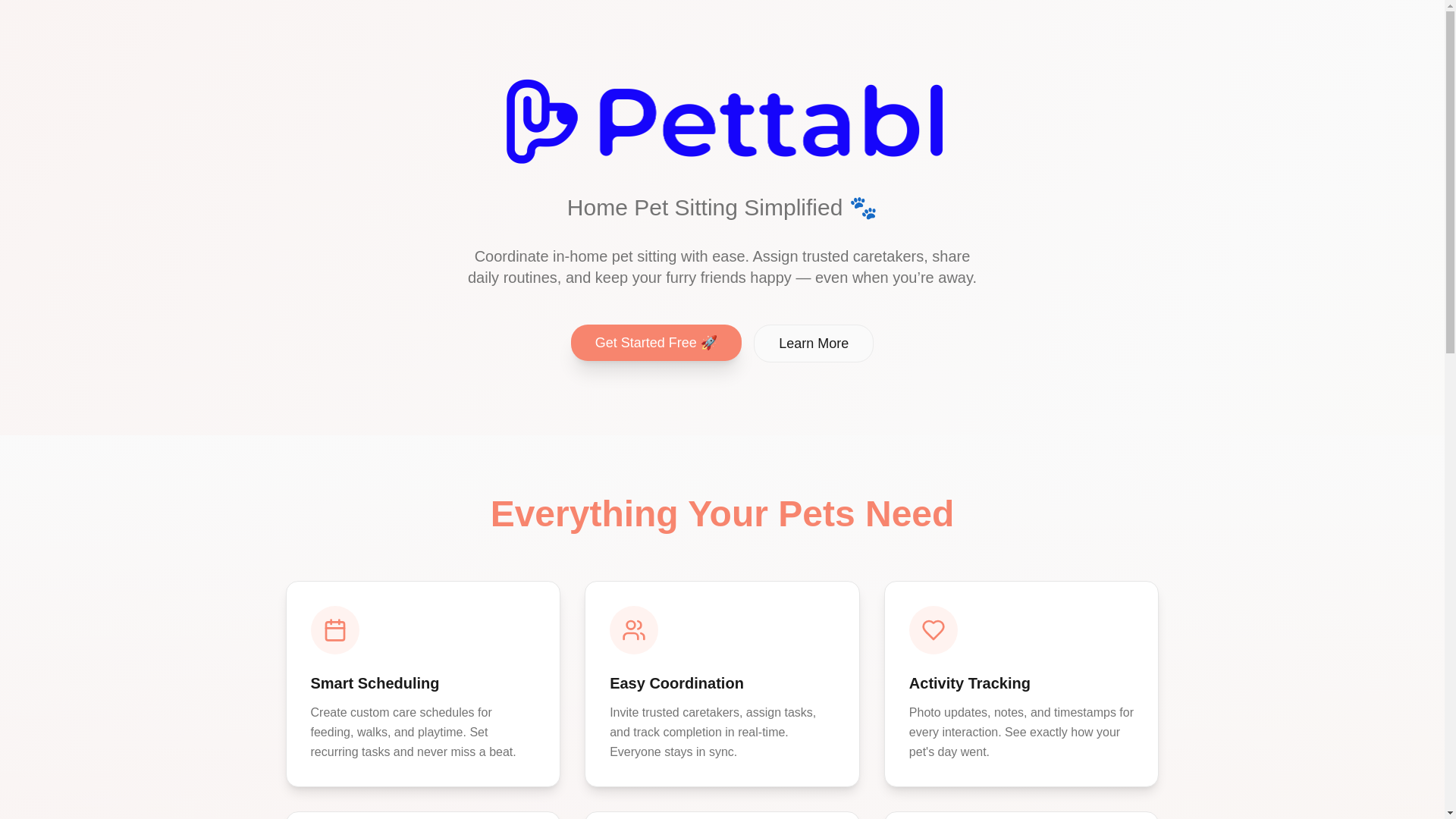 website screenshot of https://pettabl.pages.dev/
