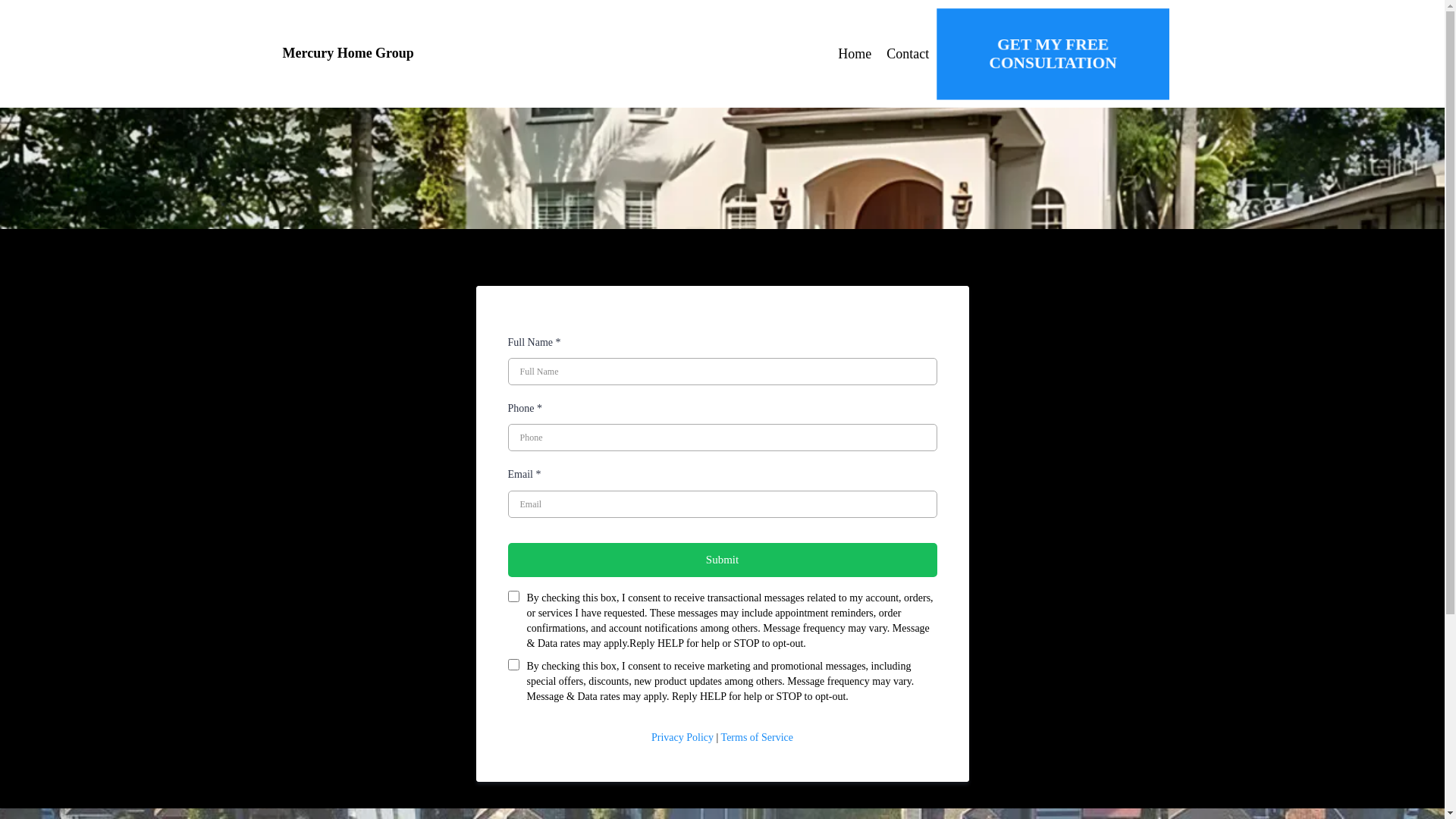 website screenshot of https://mercuryhomegroup.org/