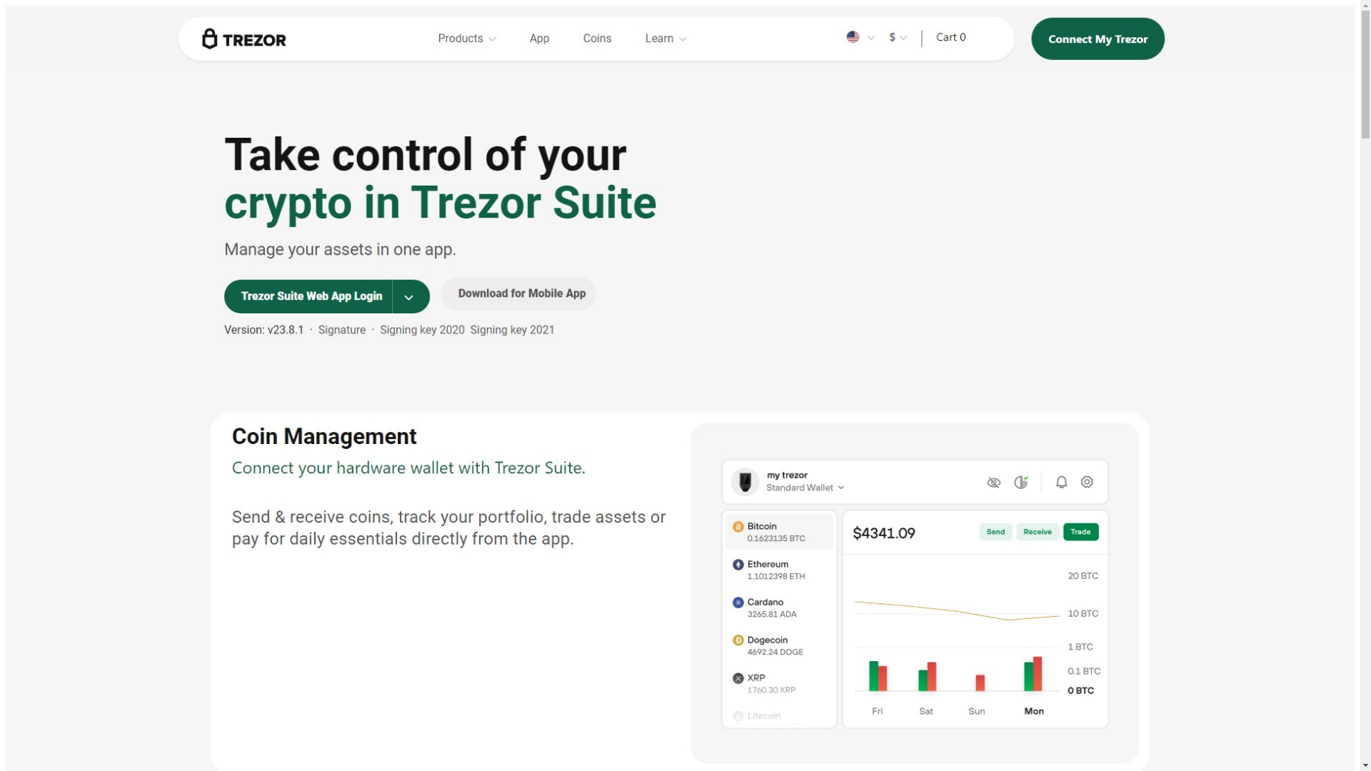 website screenshot of https://help-suites-trezer.pages.dev/