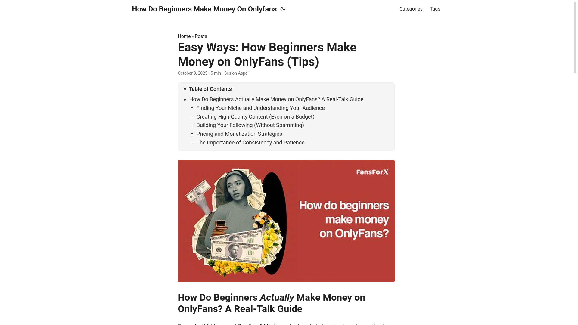 website screenshot of https://how-do-beginners-make-money-on-onlyfans.pages.dev/