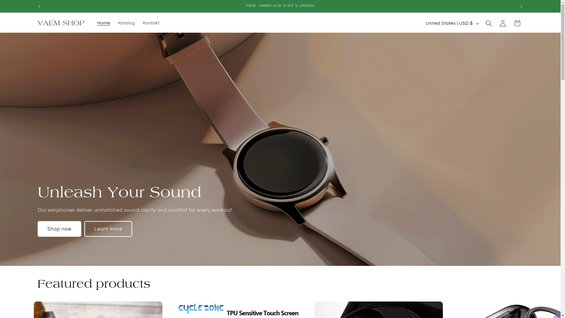 website screenshot of https://vaem-shop.com/