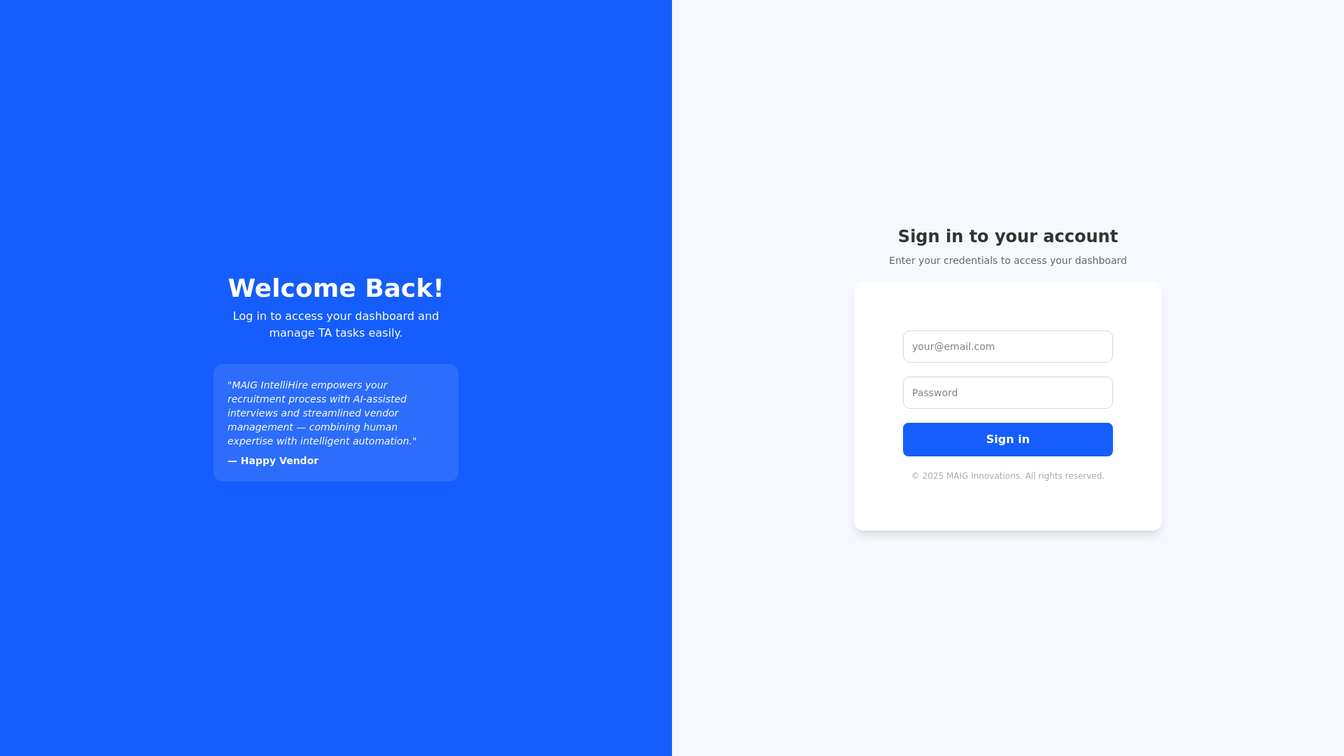 website screenshot of https://maig-intellihire.pages.dev/