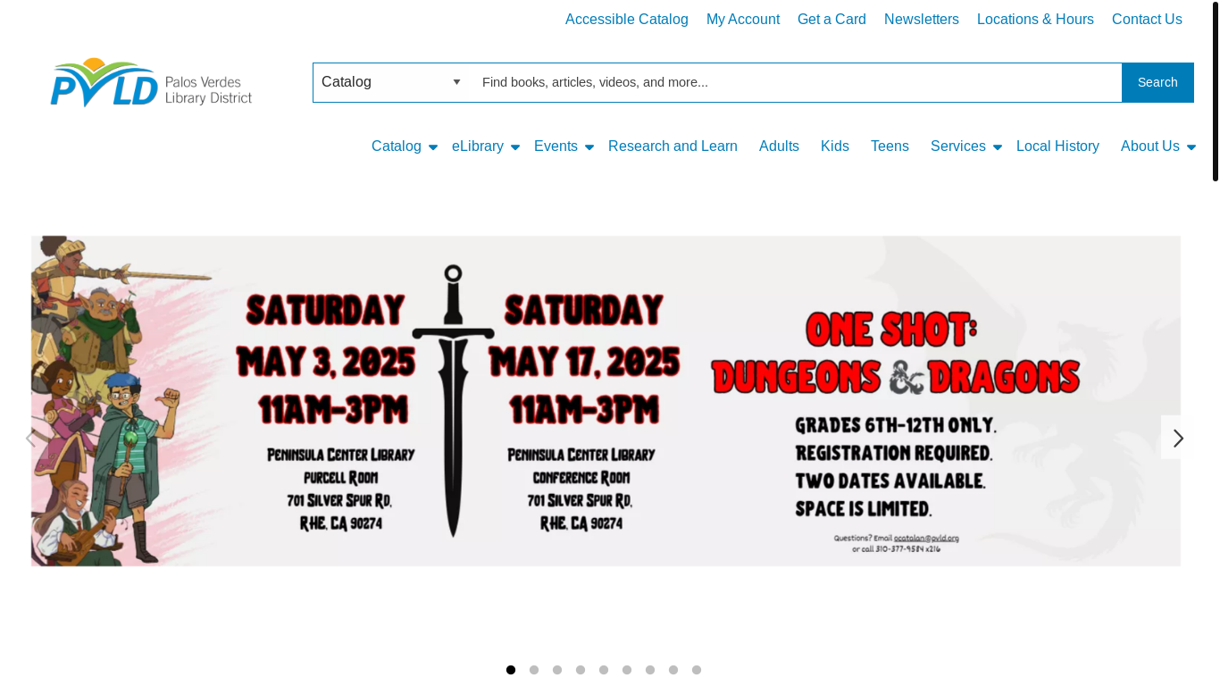 website screenshot of https://www.pvld.org/
