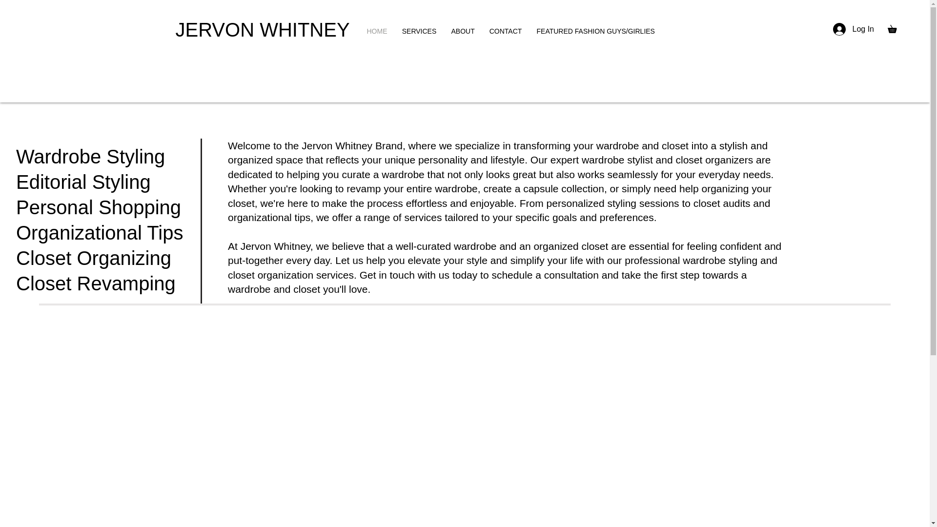 website screenshot of https://jervonwhitneybrand.com/