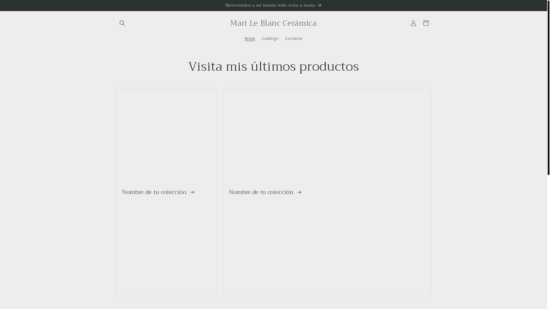 website screenshot of https://marileblancceramica.com/