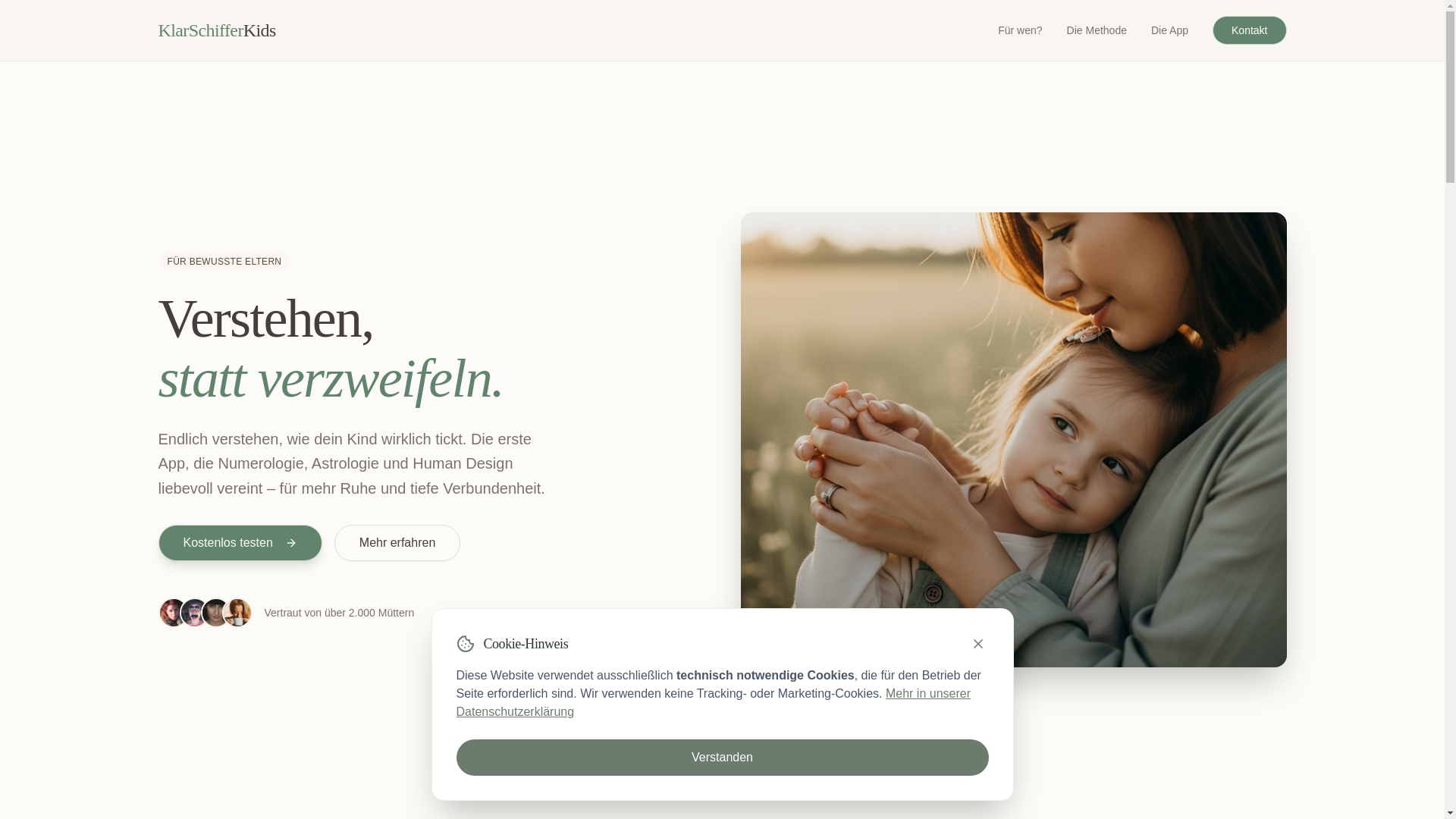 website screenshot of https://klarschifferkids.com/