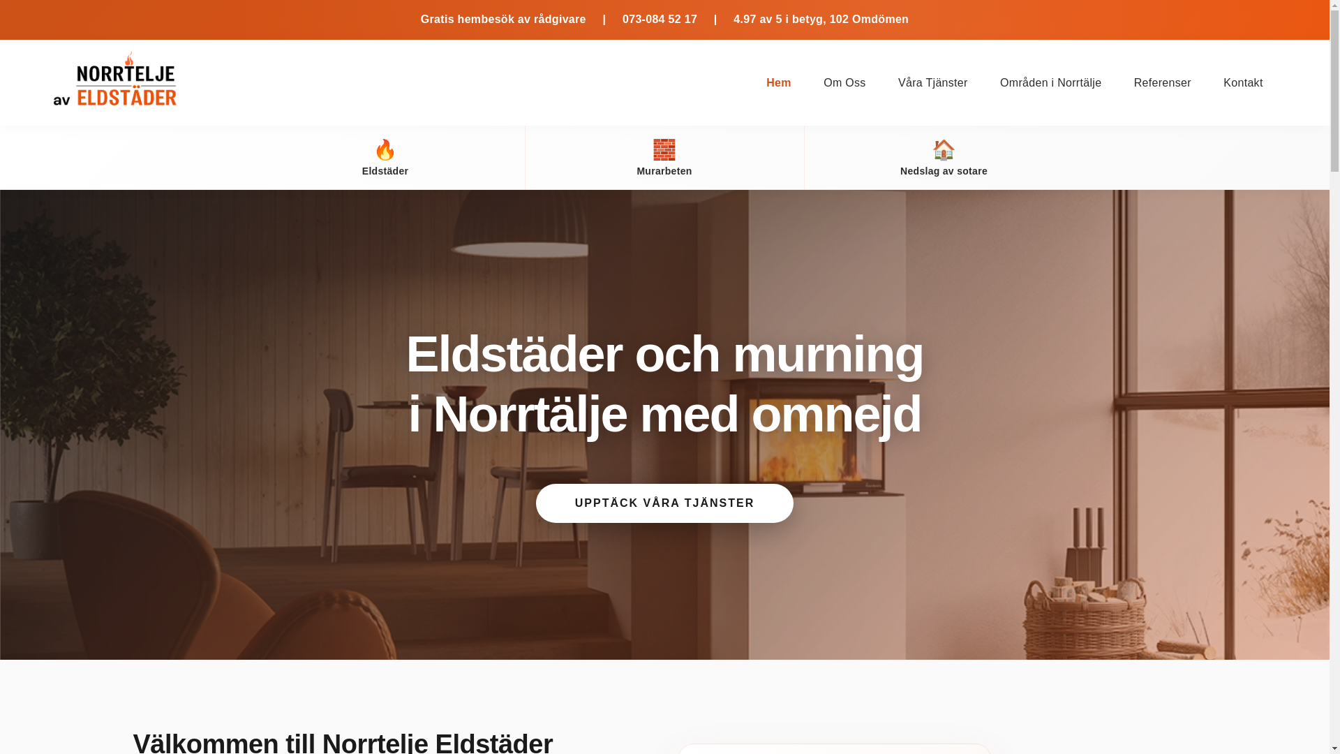 website screenshot of https://norrteljemurputs.se/