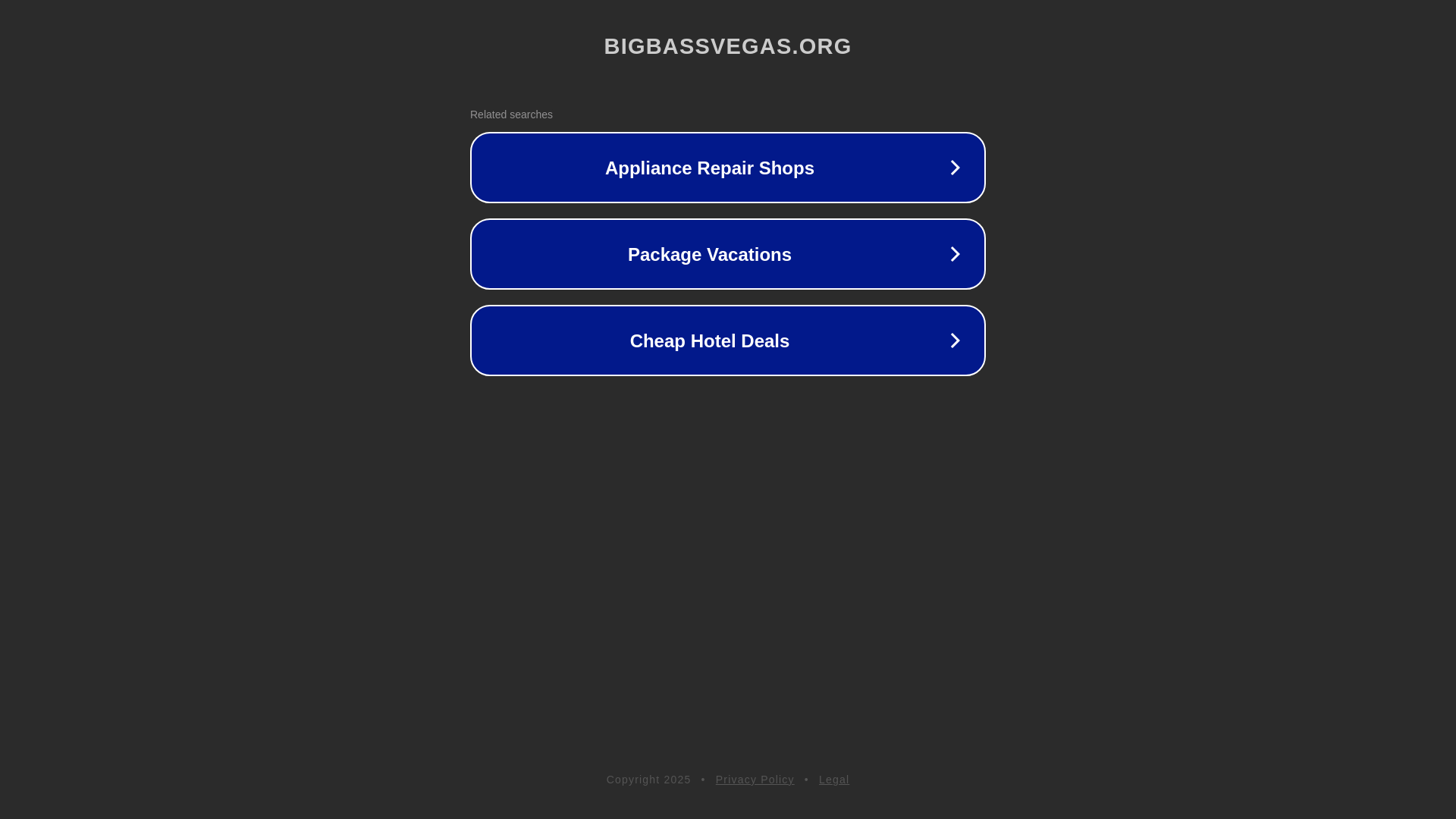 website screenshot of https://bigbassvegas.org/