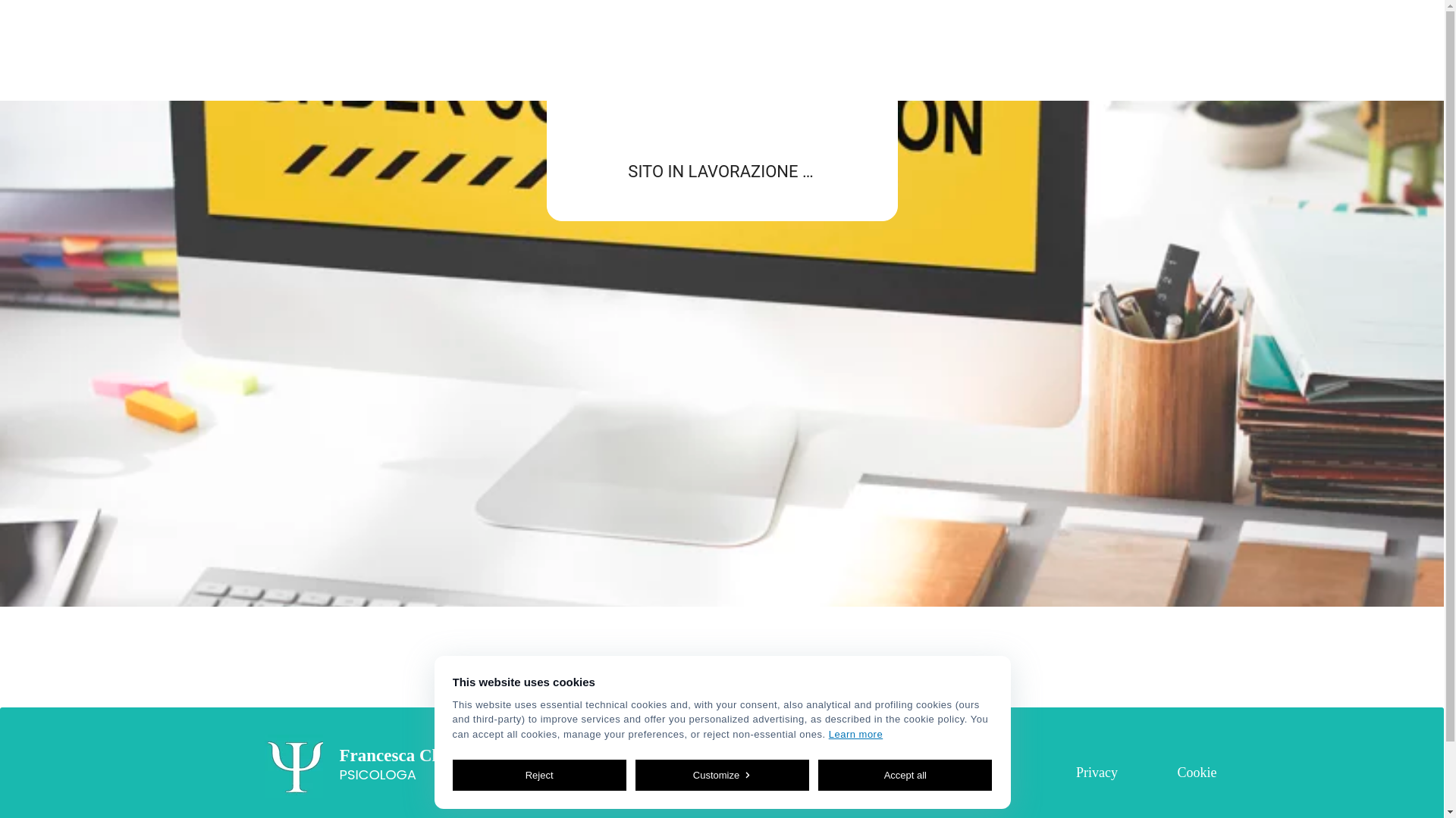 website screenshot of https://francescachieppapsicologa.it/