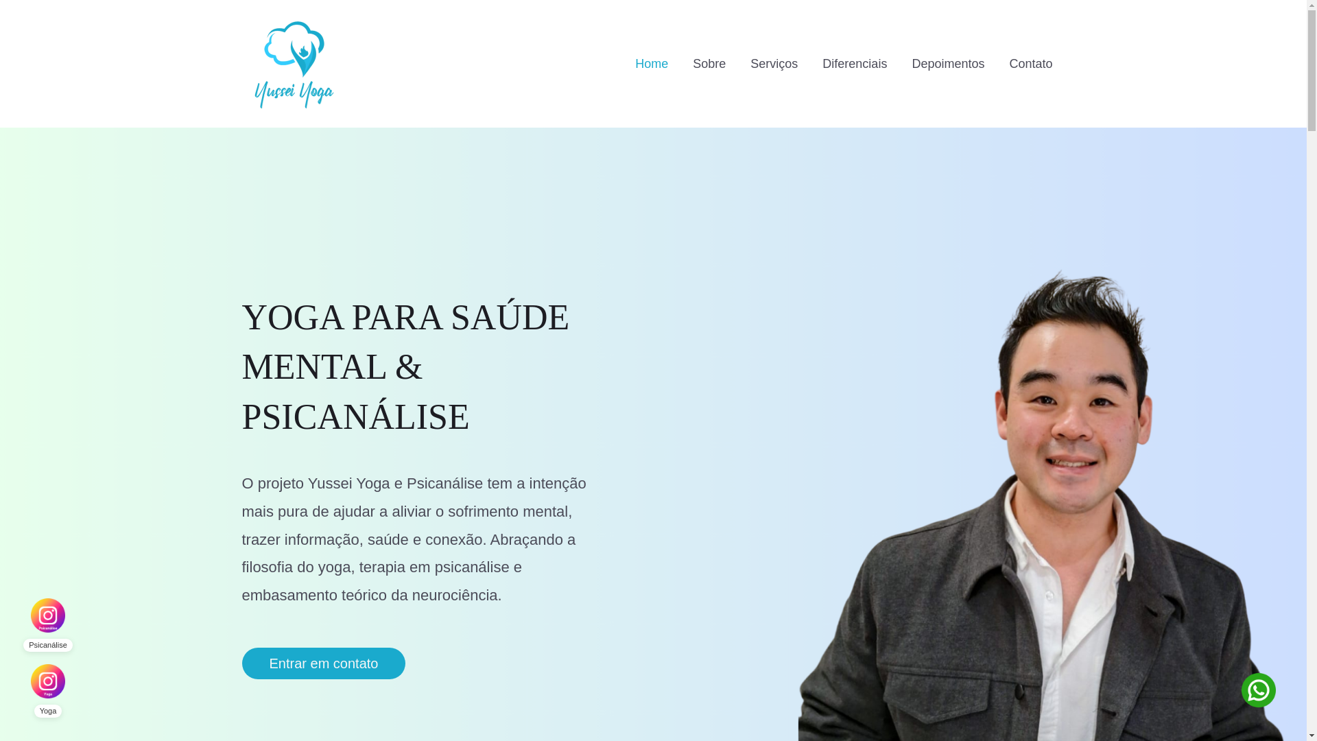 website screenshot of https://yusseiyogaepsicanalise.com.br/