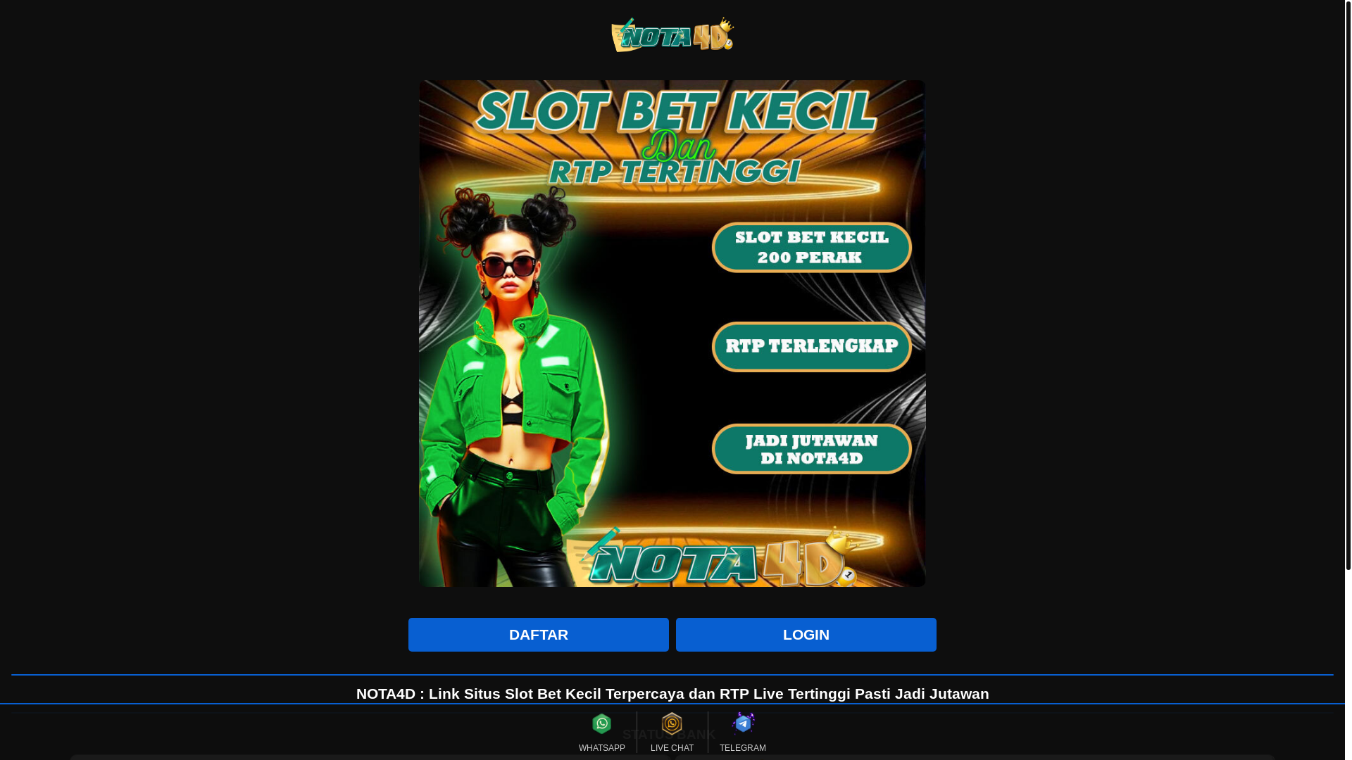 website screenshot of https://slotbetkecilnota4d.pages.dev/