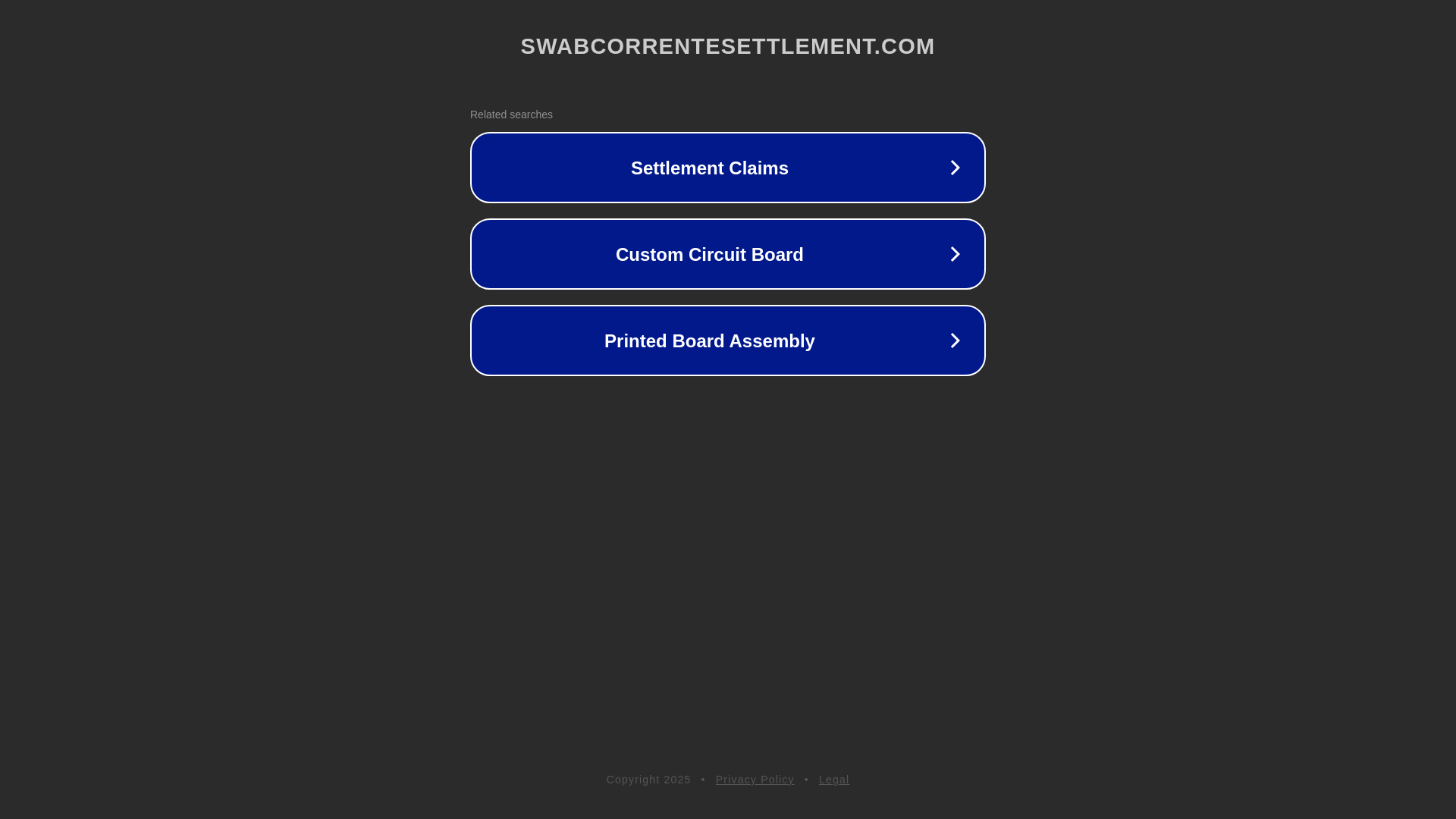 website screenshot of https://swabcorrentesettlement.com/