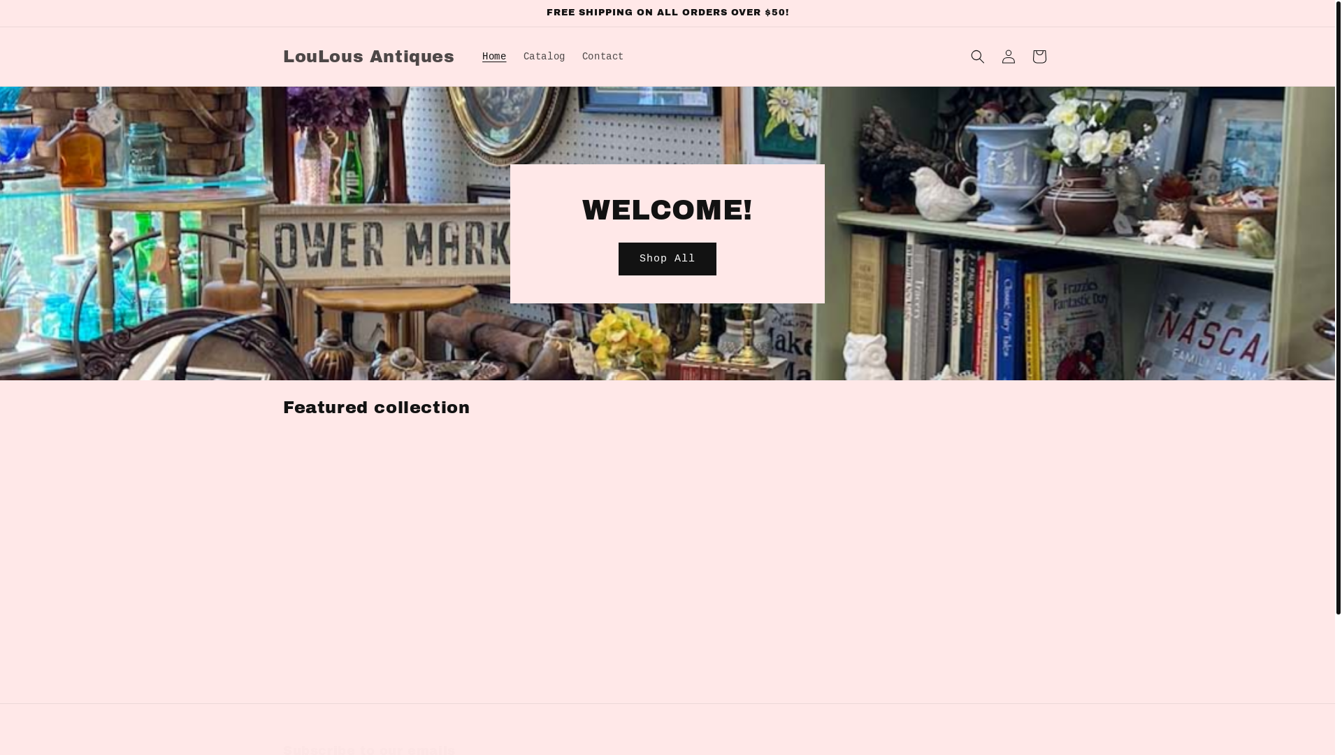 website screenshot of https://loulousantiques.com/