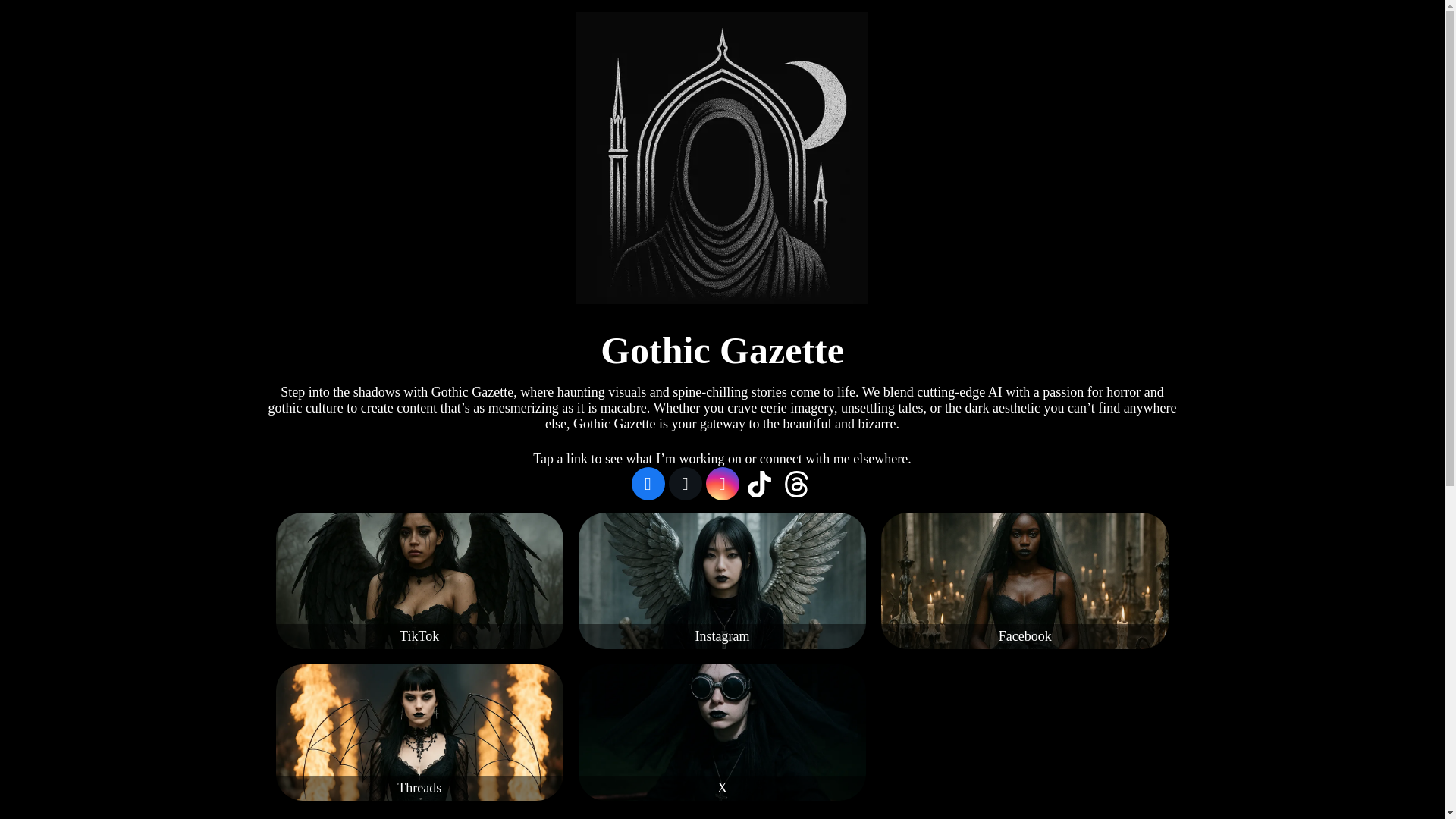 website screenshot of https://thegothicgazette.com/