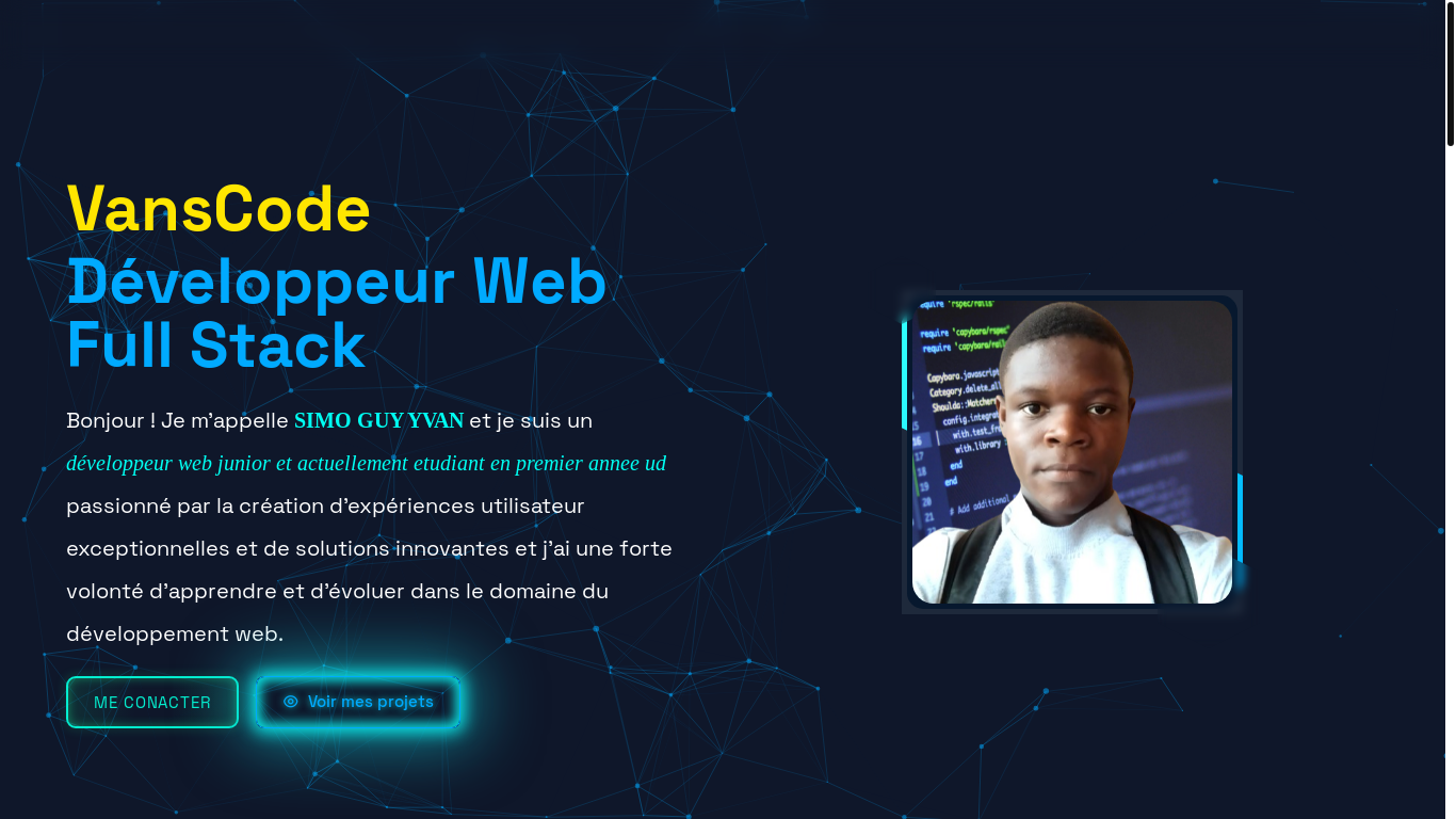 website screenshot of https://portefolio-vanscode.pages.dev/