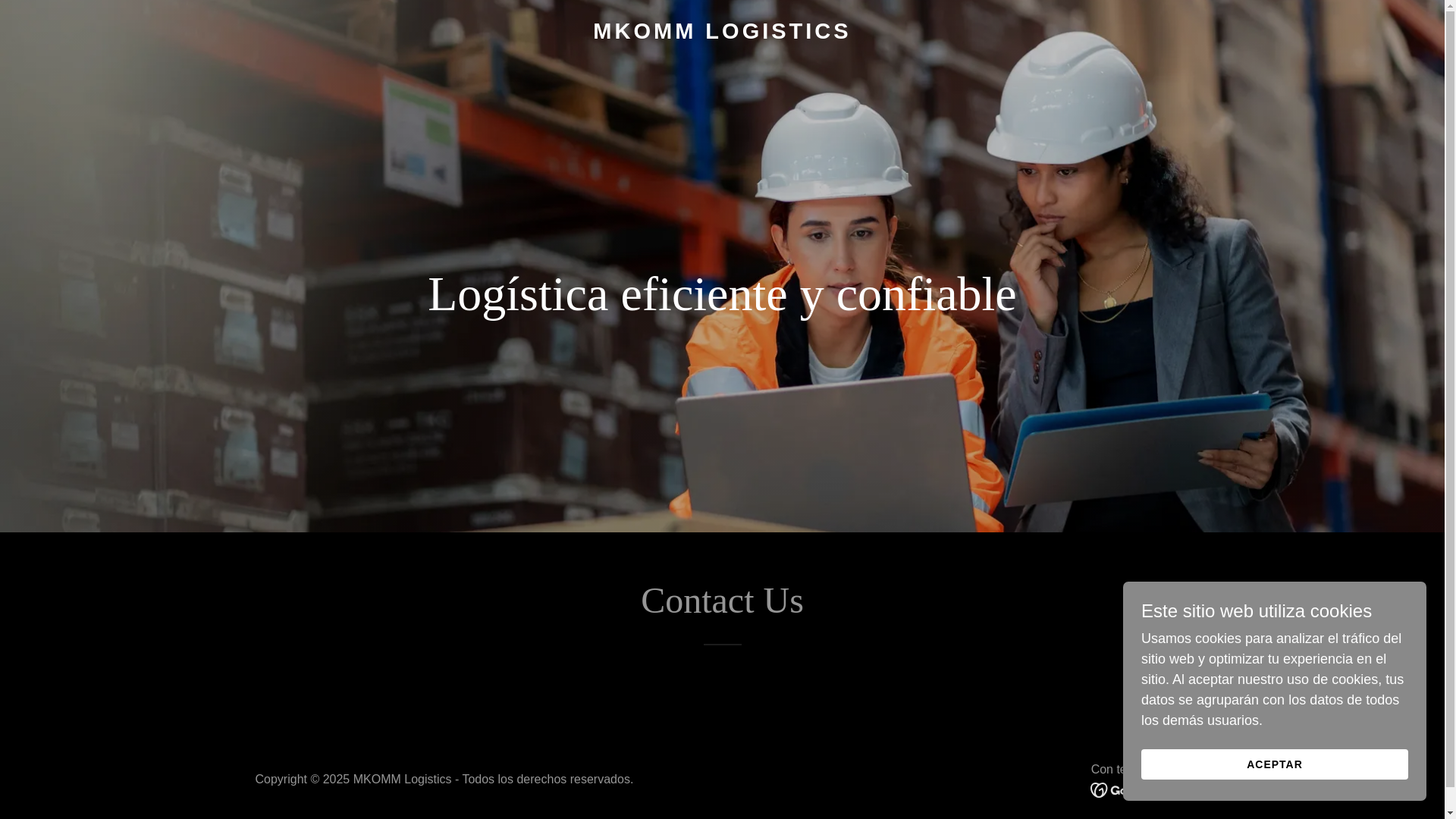website screenshot of https://mkommlogistics.com/
