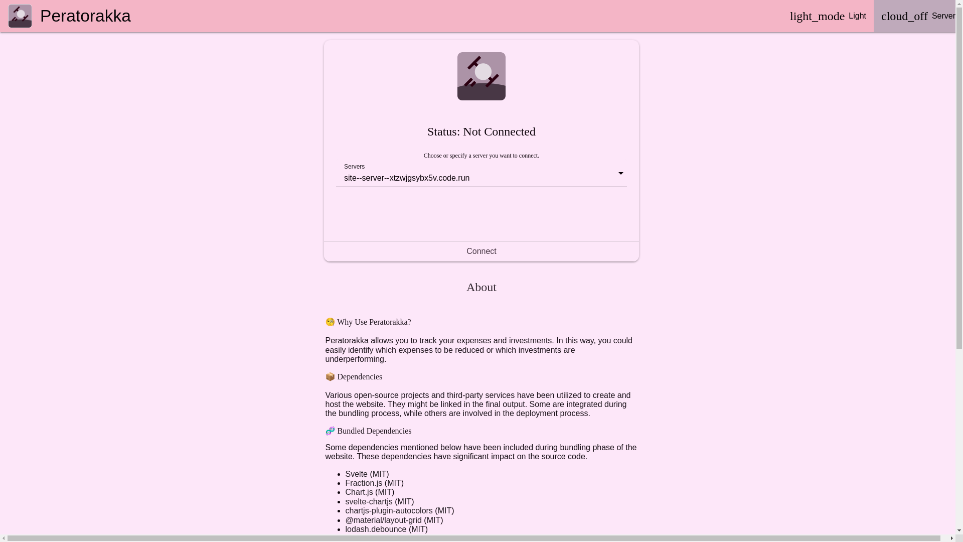 website screenshot of https://peratorakka-client.pages.dev/