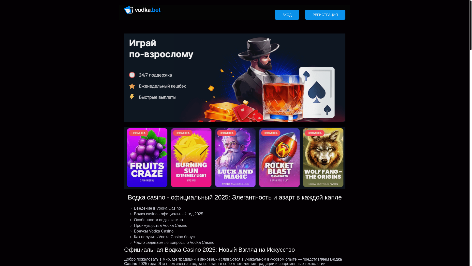 website screenshot of https://vodkacasino368123.website/