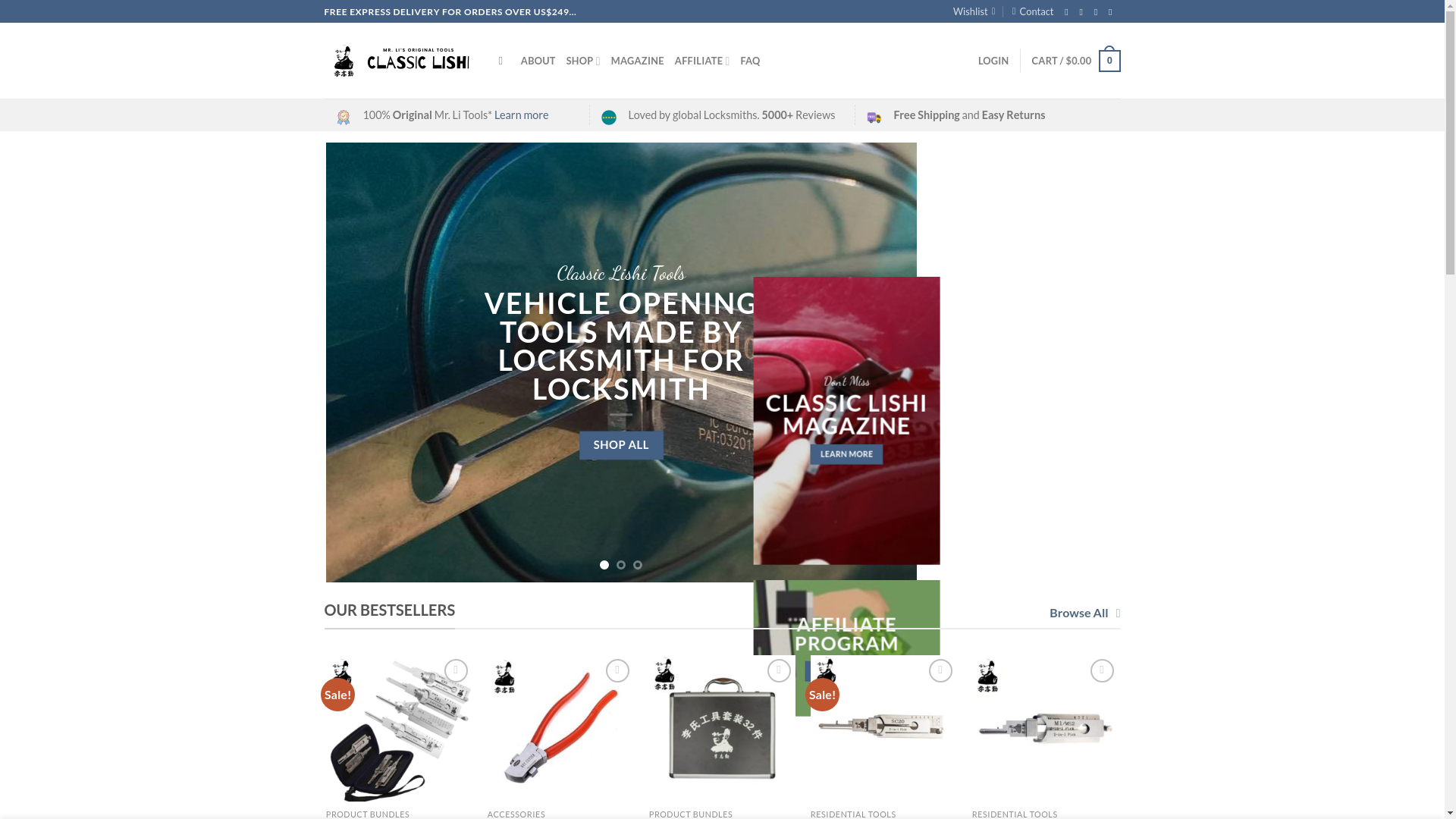 website screenshot of https://www.classiclishi.com/