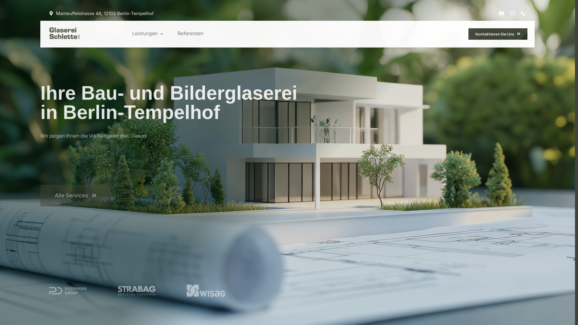 website screenshot of https://glaserei-schlette-berlin.de/