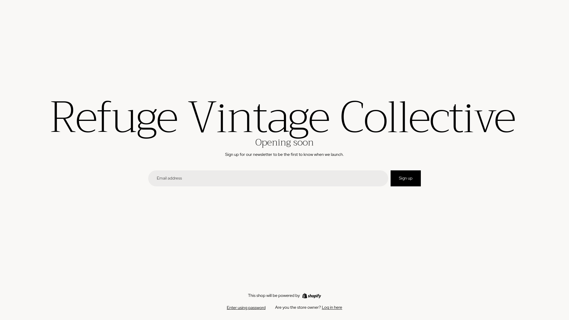 website screenshot of https://refugevintage.com/