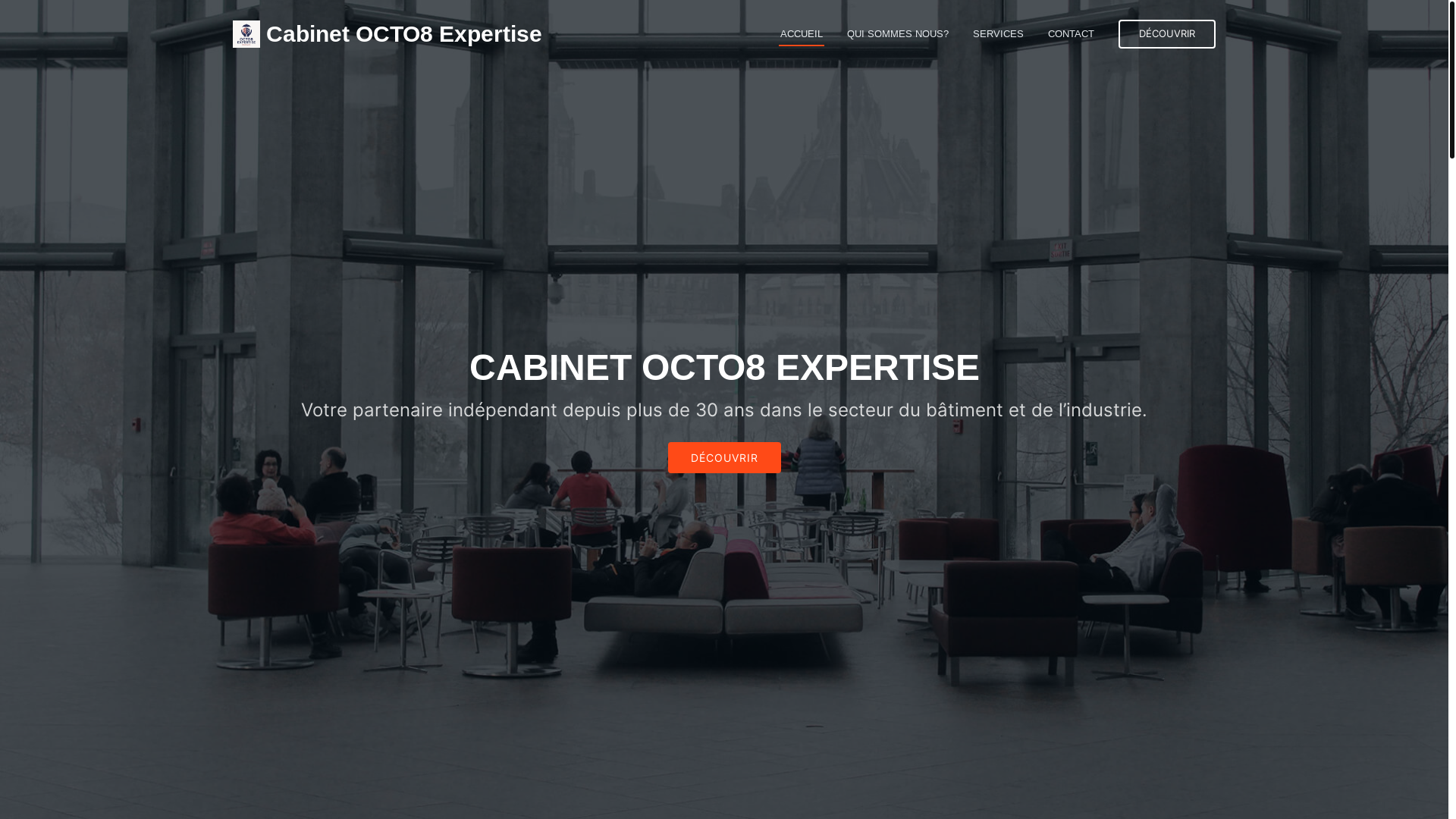 website screenshot of https://octo8expertise.fr/