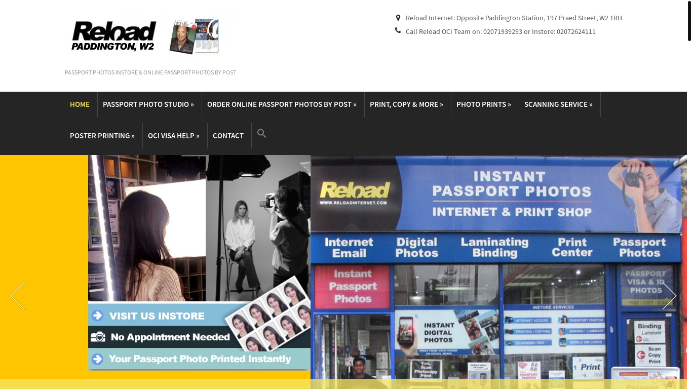 website screenshot of https://www.reloadinternet.com/
